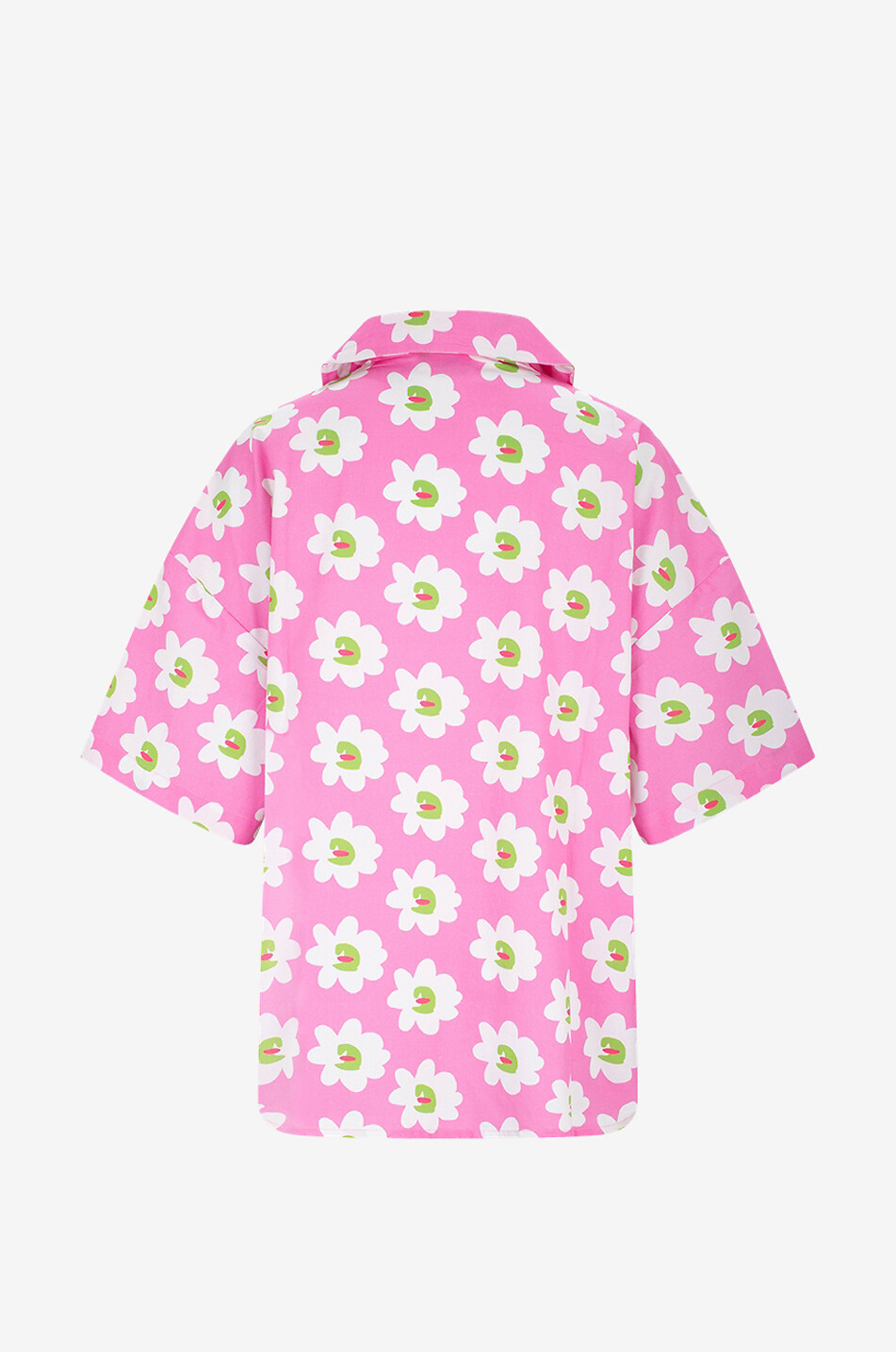 BALOU The Organic Shirt printed short-sleeved oversize shirt Women PINK 2
