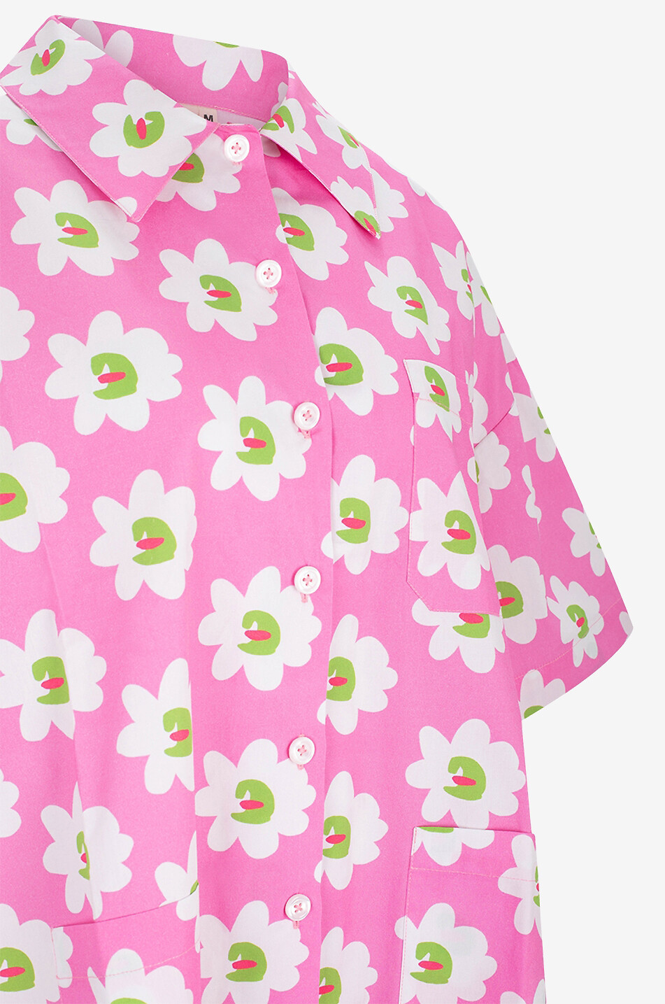 BALOU The Organic Shirt printed short-sleeved oversize shirt Women PINK 3