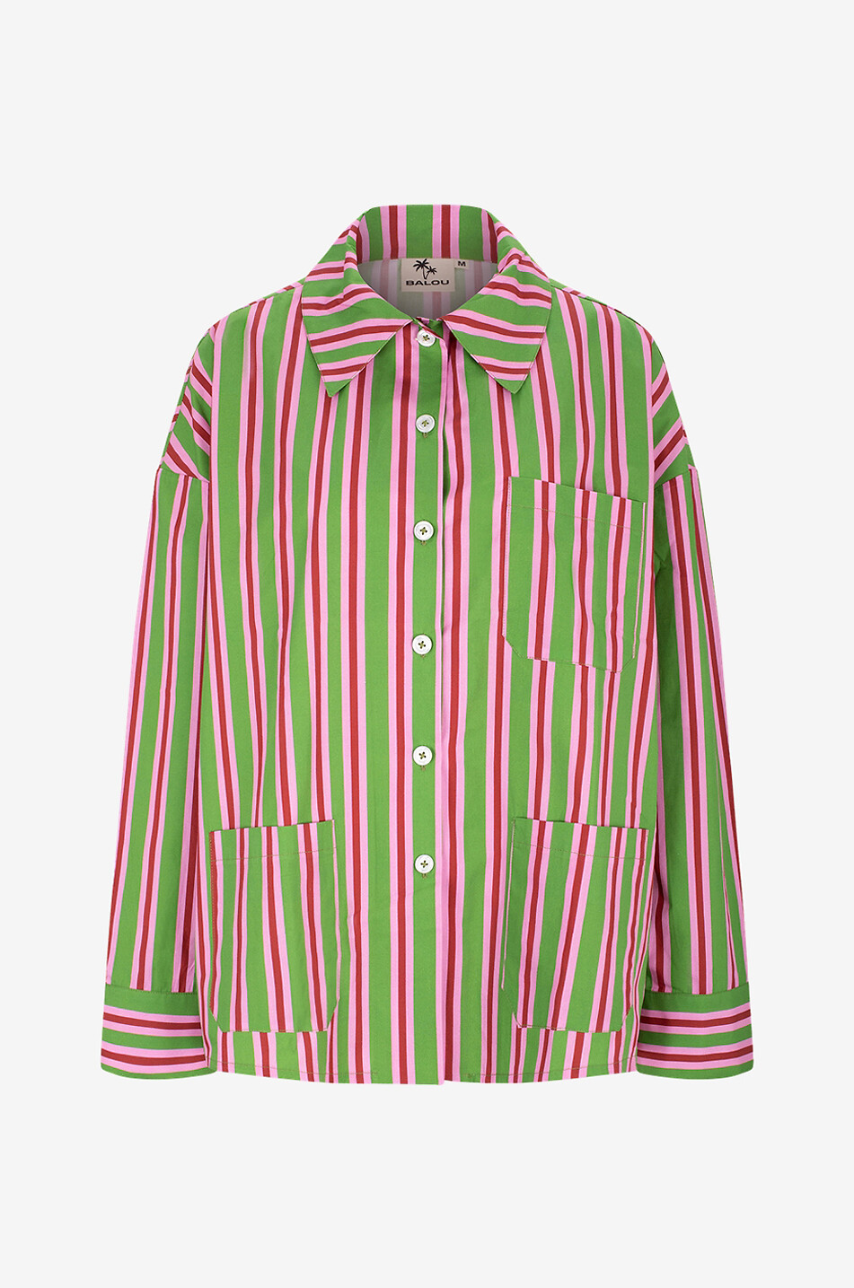 Oversize-Langarm-Hemd mit Print The Organic Shirt