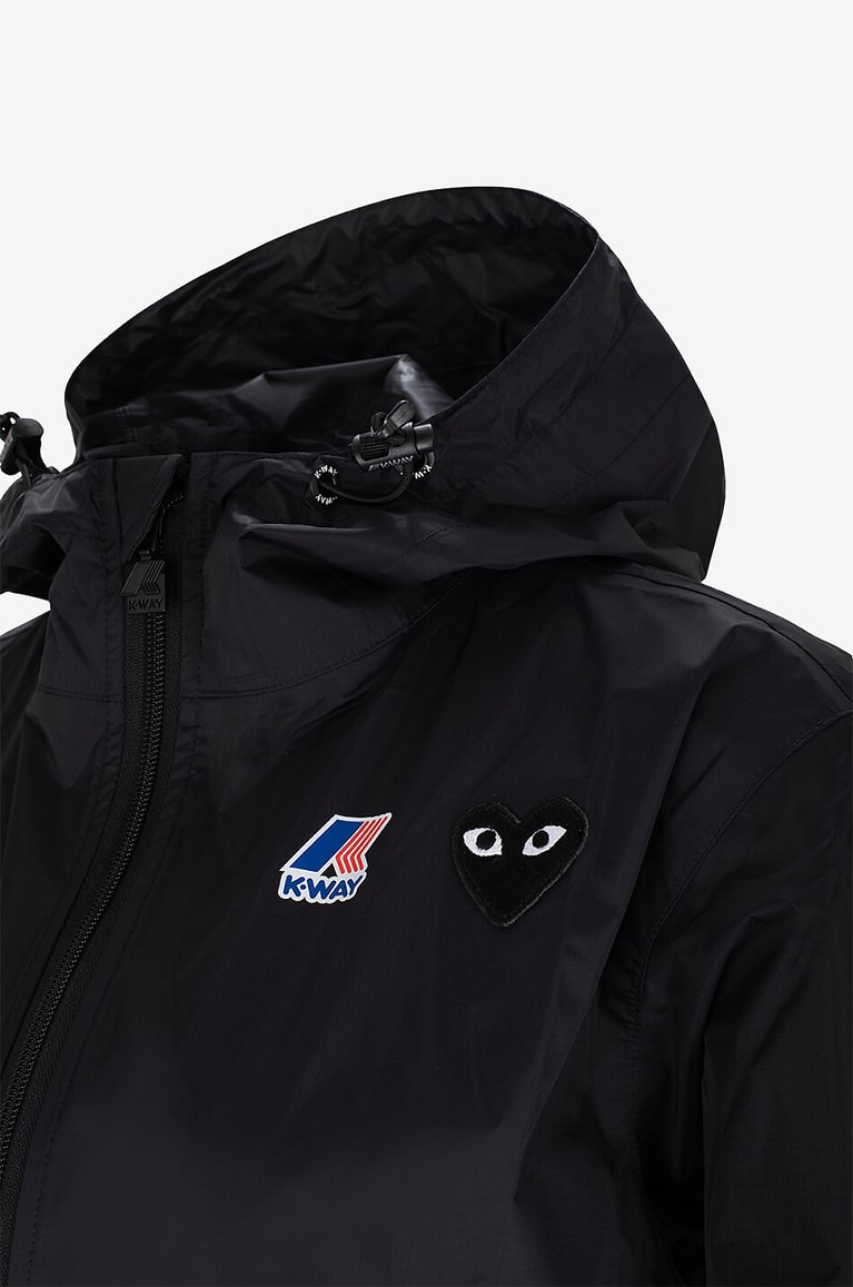COMME DES GARCONS PLAY PLAY CDG x K-WAY Claude ripstop rain jacket Women BLACK 3