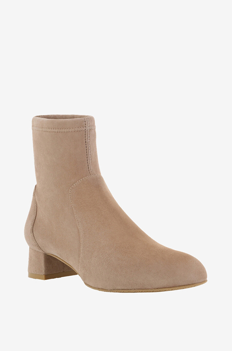 STUART WEITZMAN Grace Sock 35 block heel suede ankle boots Women [akeneo-beigefonce] 1