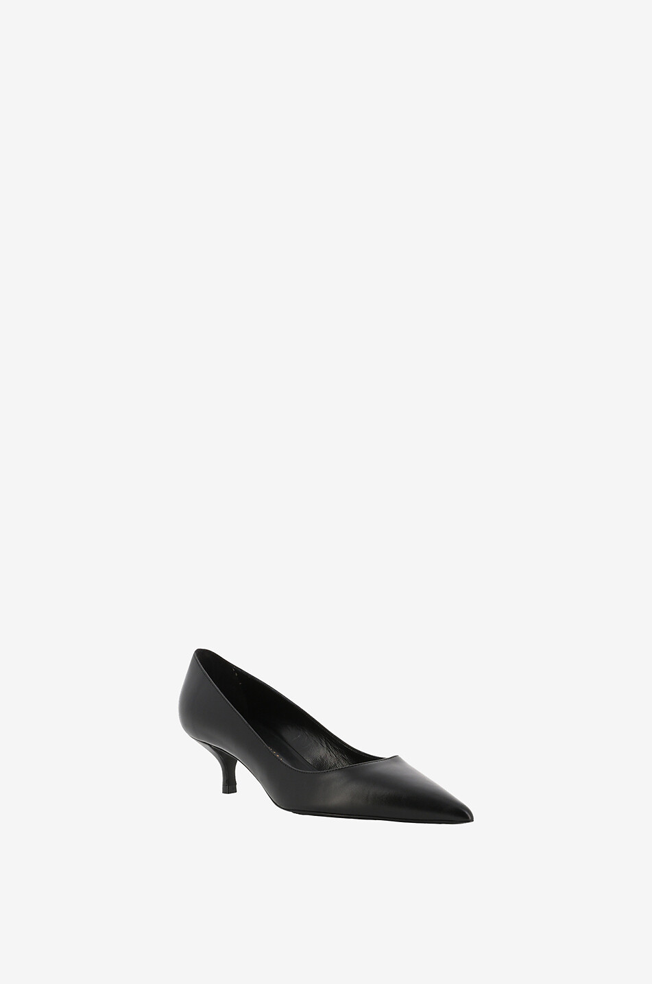 Stuart Kitten 50 low heel smooth leather pumps