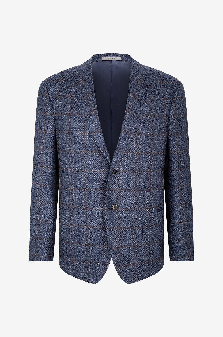 Academy Light checked wool and silk blazer