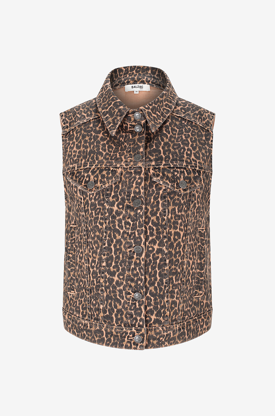 BALZAC PARIS Jeansweste mit Print Felipa Damen BRAUN 1