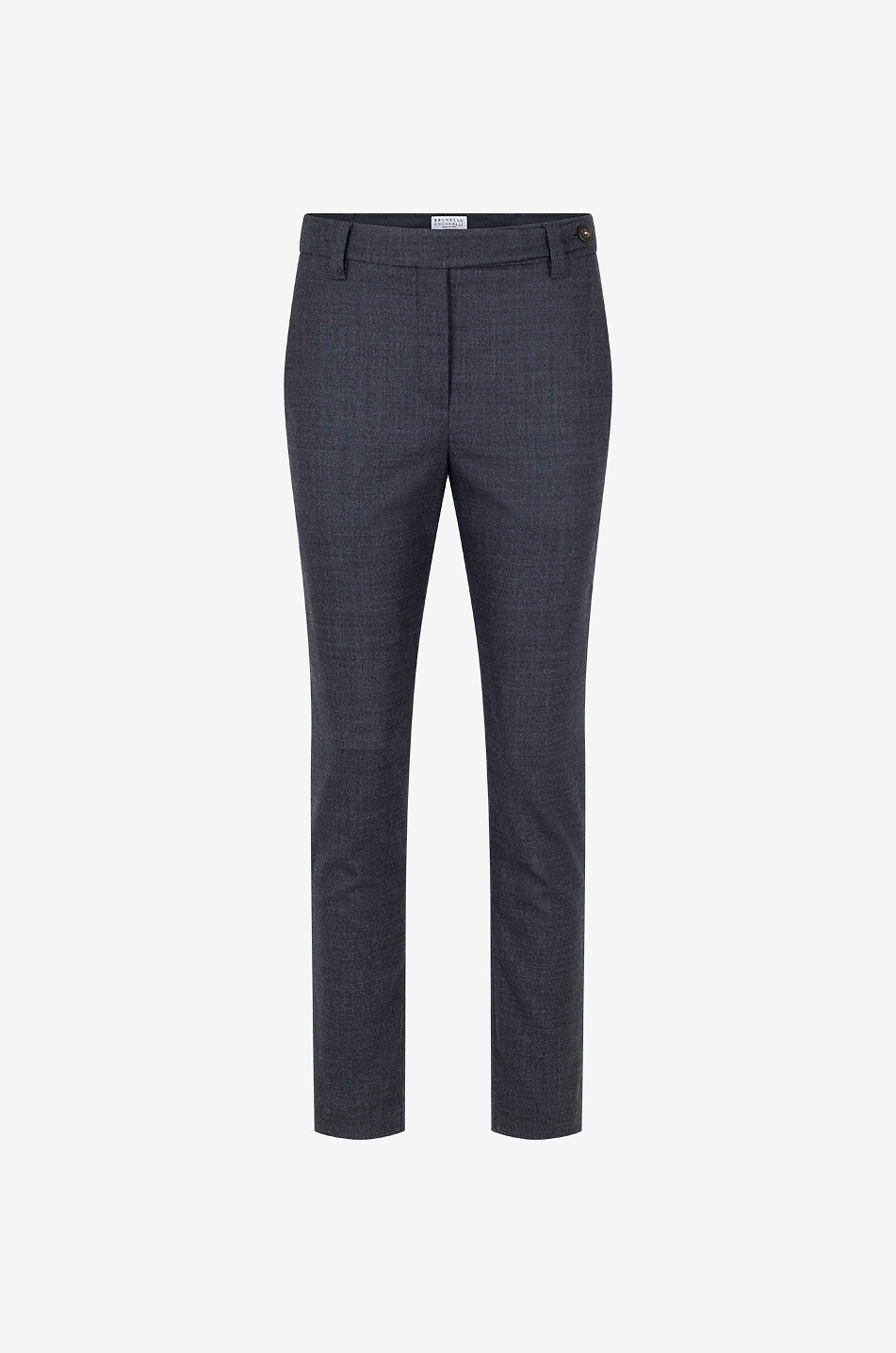 Slim-Fit-Hose aus melierter Grain de Poudre-Wolle Monile