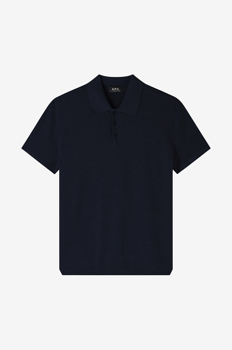 A.P.C. Declan loose diamond knit polo shirt Men DARK BLUE 1