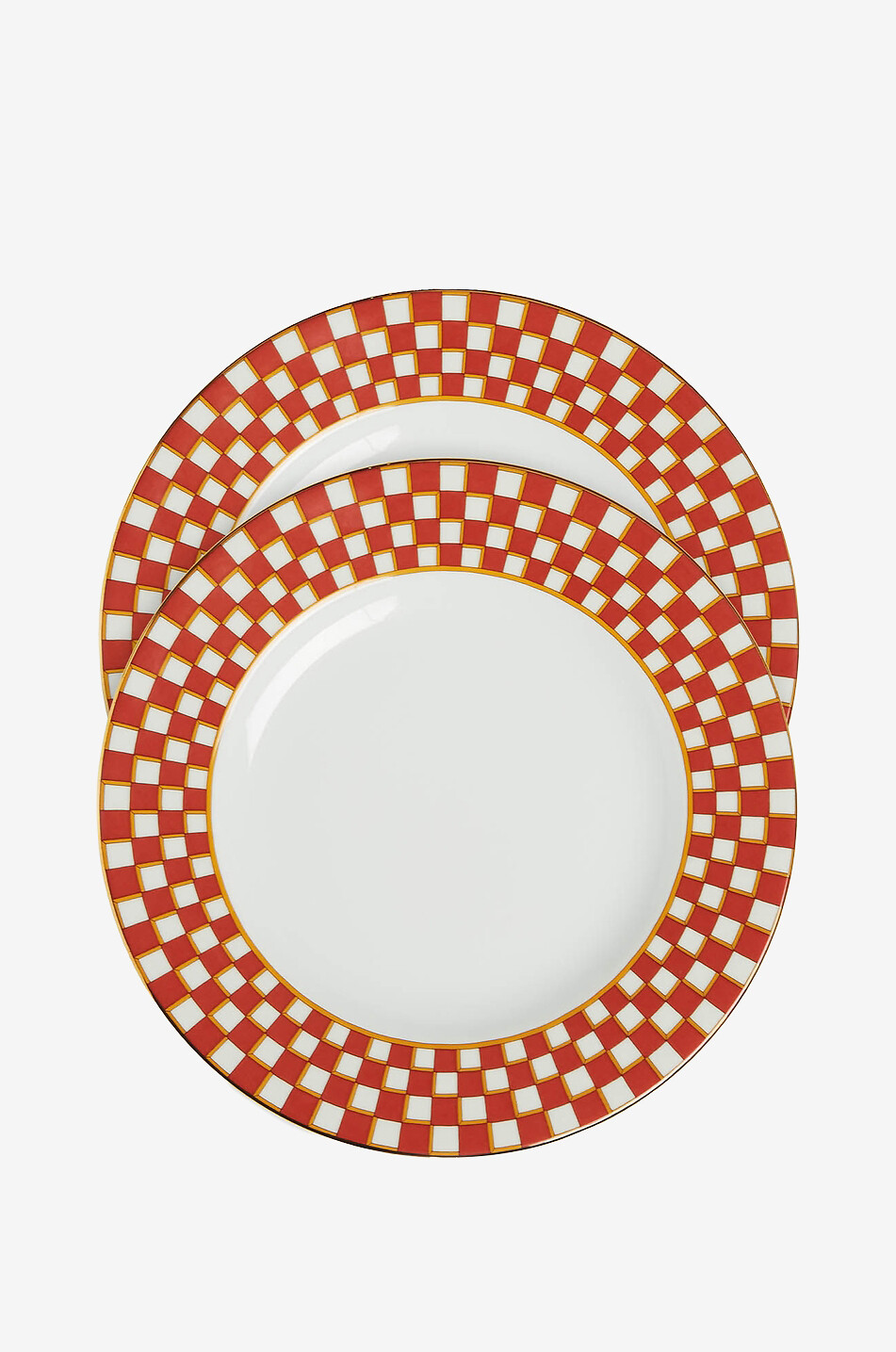 Lot de 2 assiettes plates en porcelaine Apollo Brick