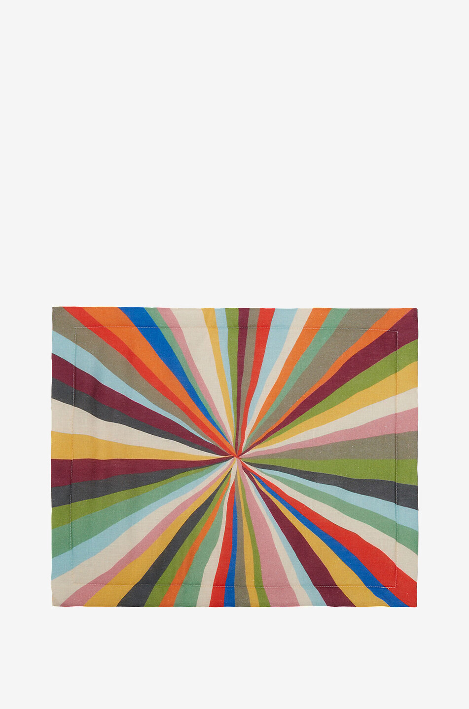 LA DOUBLEJ Harringbone Rainbow Rays set of 2 rectangular linen placemats Home MULTI COLOURED 2
