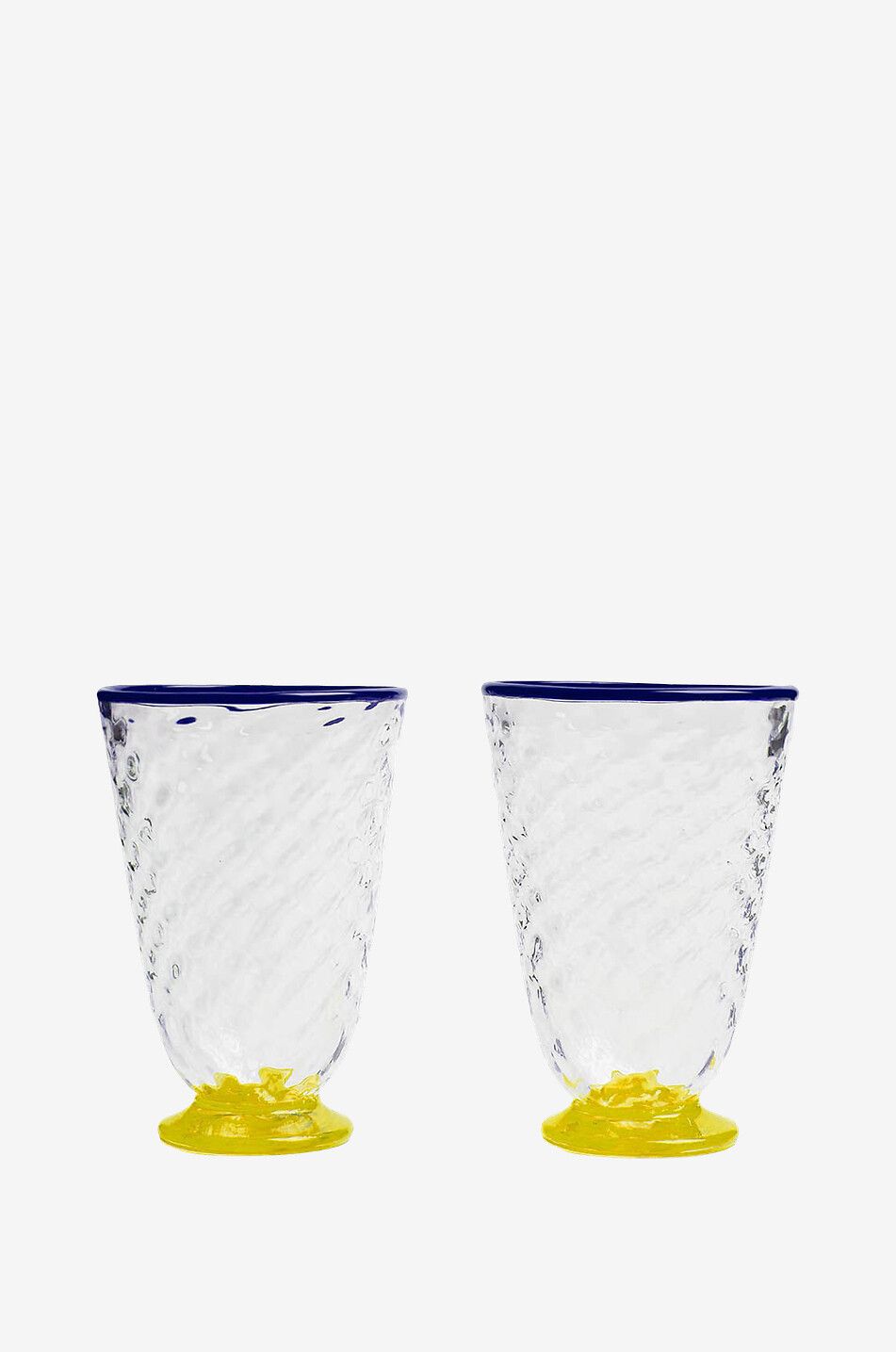 LA DOUBLEJ Quilted Murano set of 2 glasses Home YELLOW 1