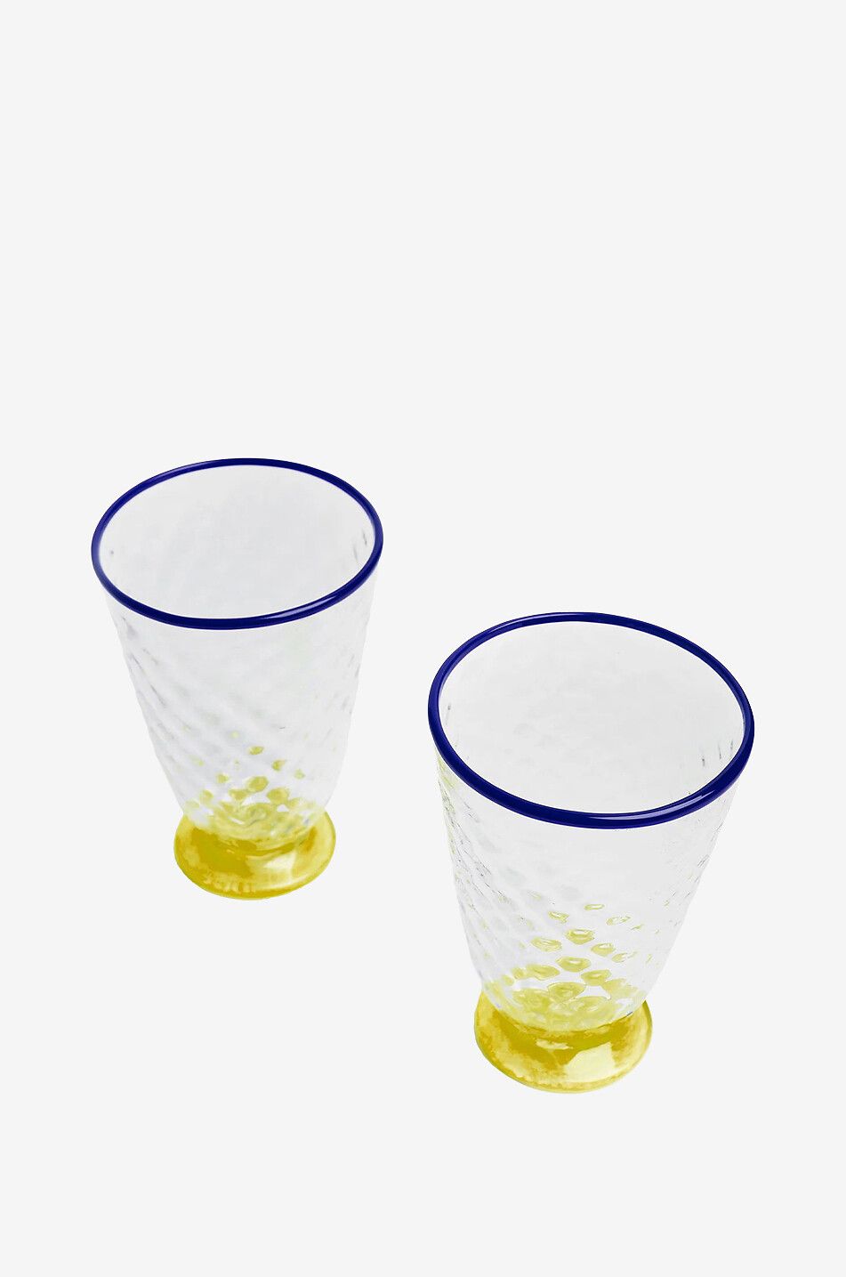 LA DOUBLEJ Quilted Murano set of 2 glasses Home YELLOW 2