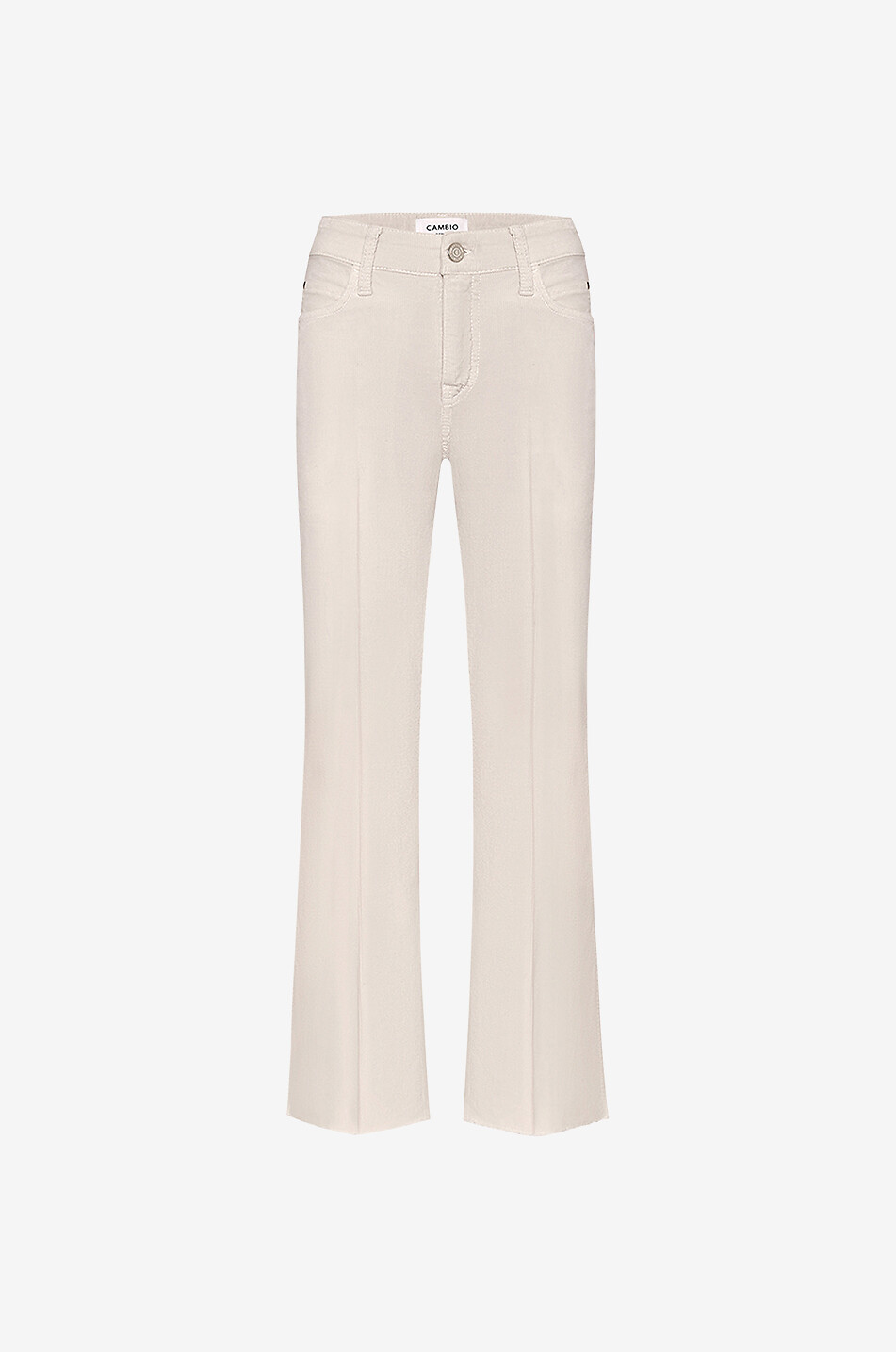 CAMBIO Ausgestellte verkürzte Cordhose Francesca Damen WEISS 1
