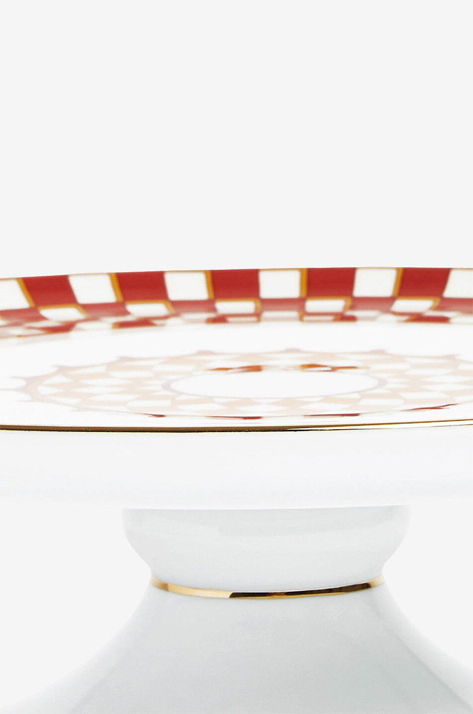 LA DOUBLEJ Présentoir à gâteau sur pied en porcelaine Apollo Brick Maison MULTICOLORE 3
