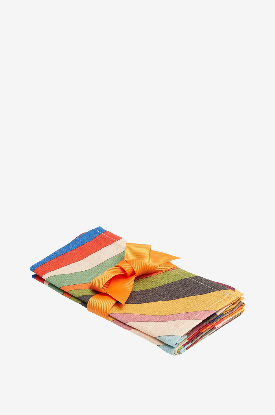 LA DOUBLEJ Lot de 2 serviettes en lin Rainbow Rays Maison MULTICOLORE 1