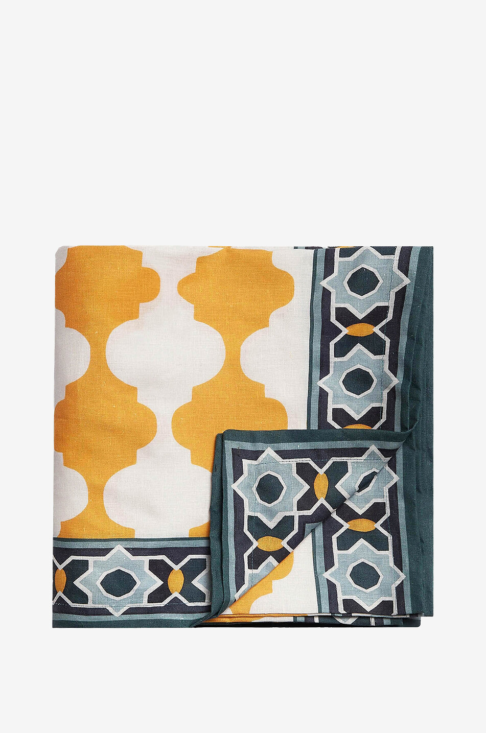 Nappe rectangulaire en lin Medium Plaza Yellow