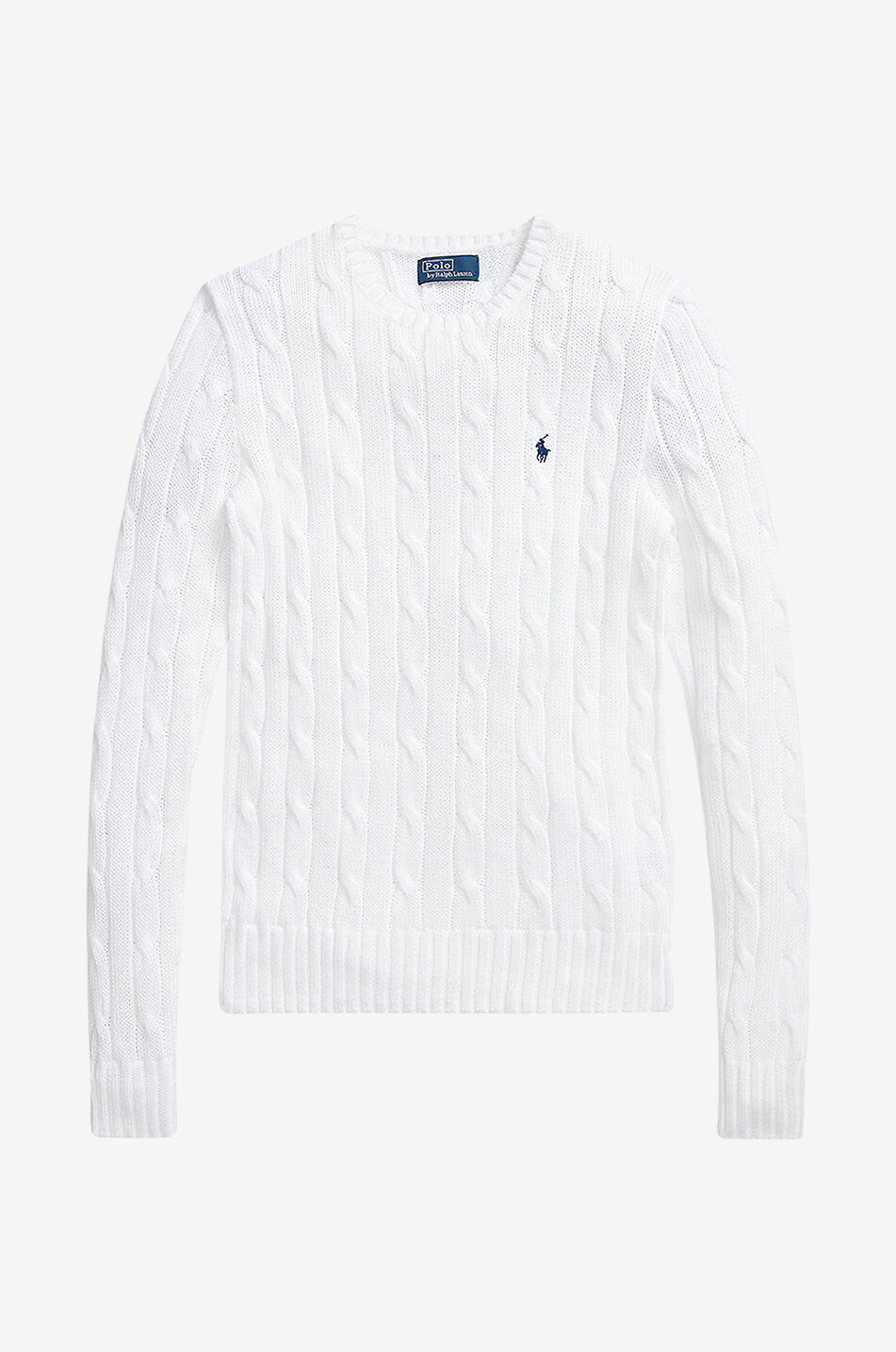 Pull torsadé en coton à col rond Pony