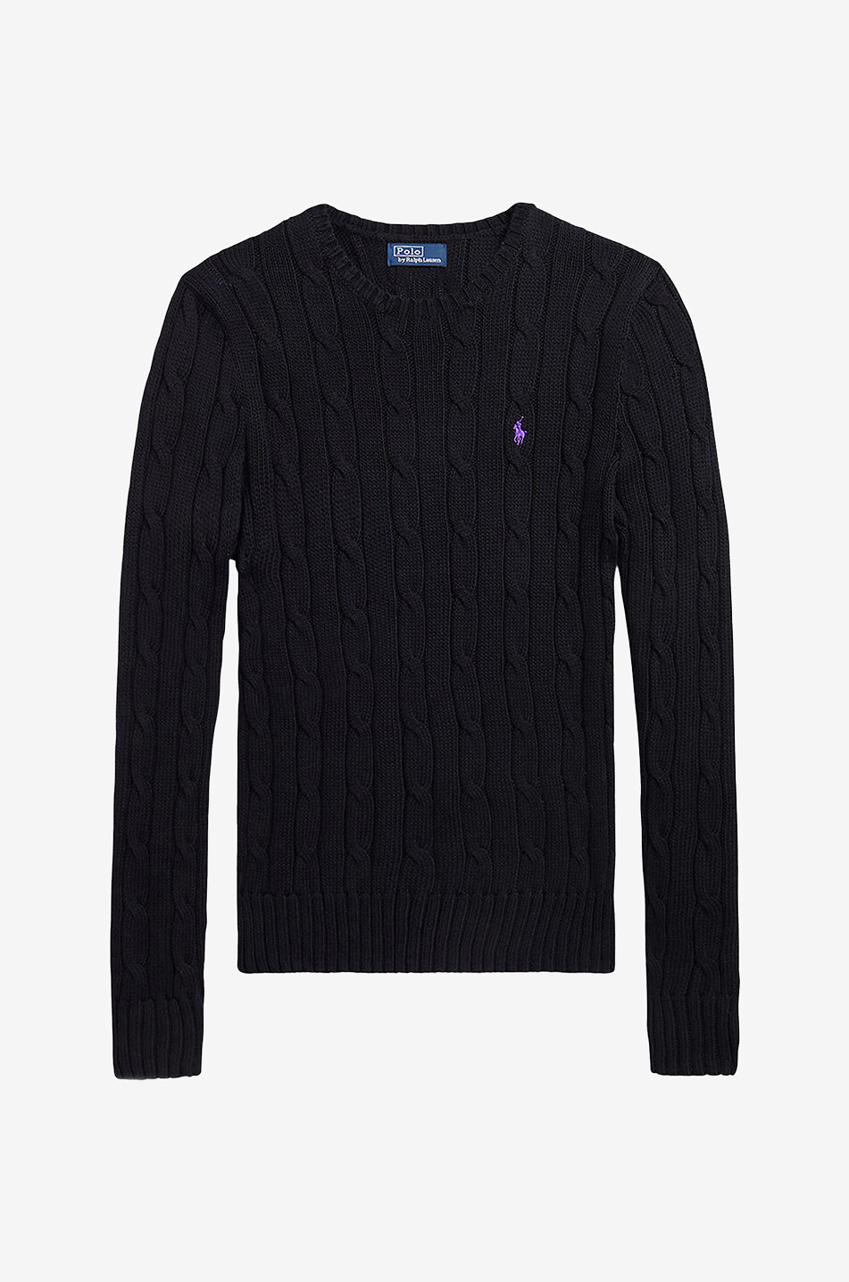 Pony cotton cable-knit jumper