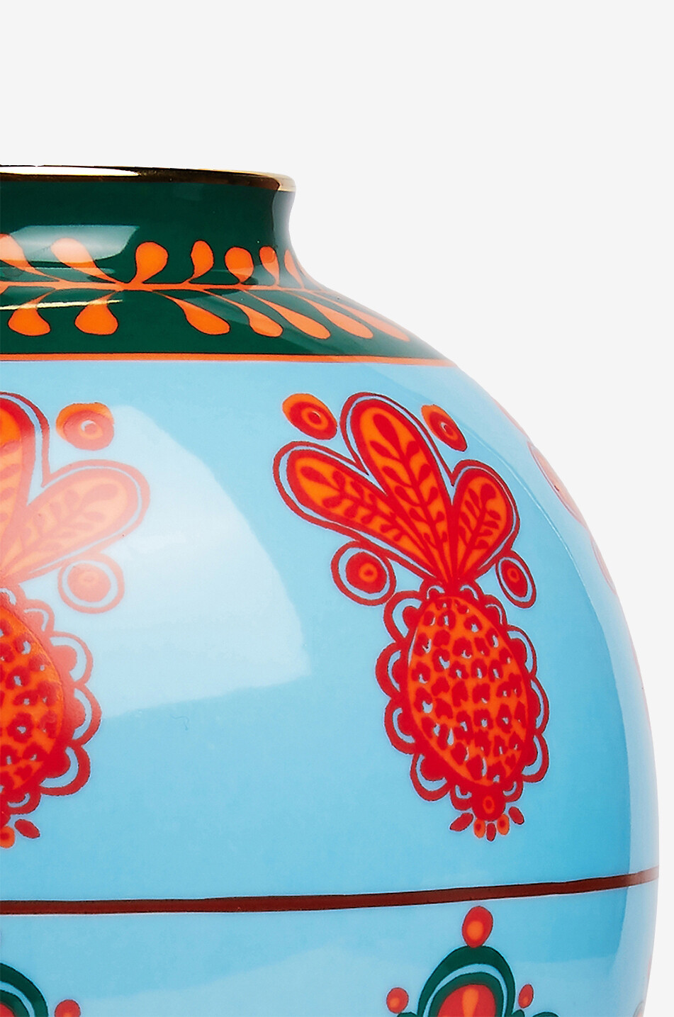 LA DOUBLEJ Porzellanvase Bubble Pineapple Azzurro Haus BLAU 2