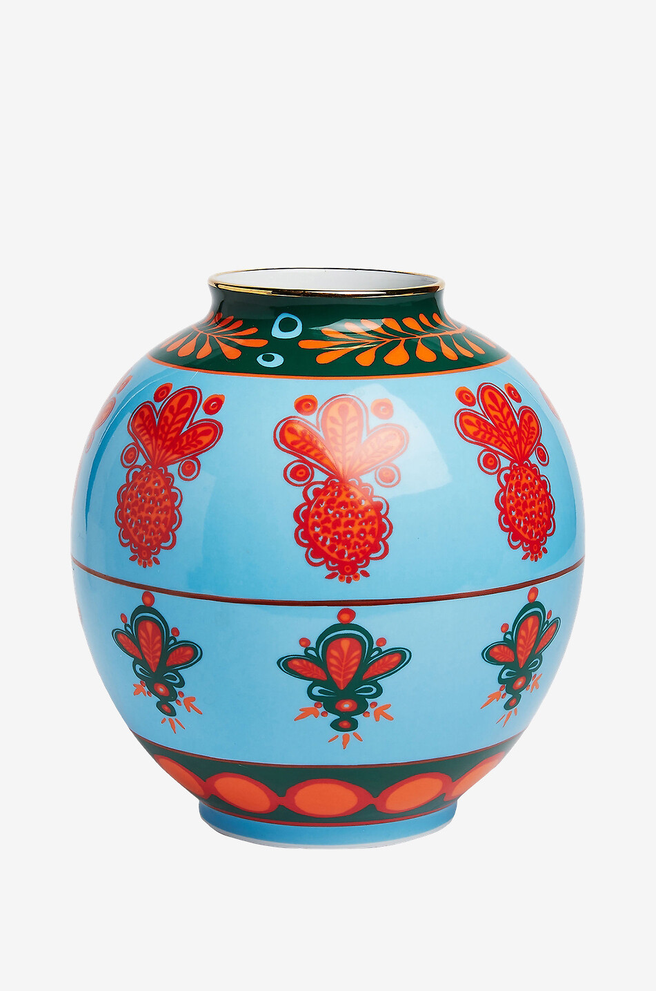 LA DOUBLEJ Porzellanvase Bubble Pineapple Azzurro Haus BLAU 1