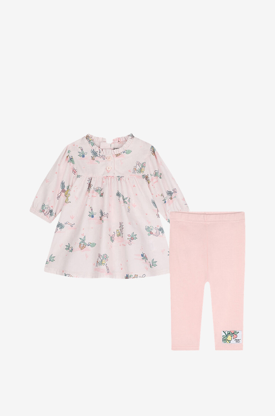 Jungle Friends baby leggings and dress set