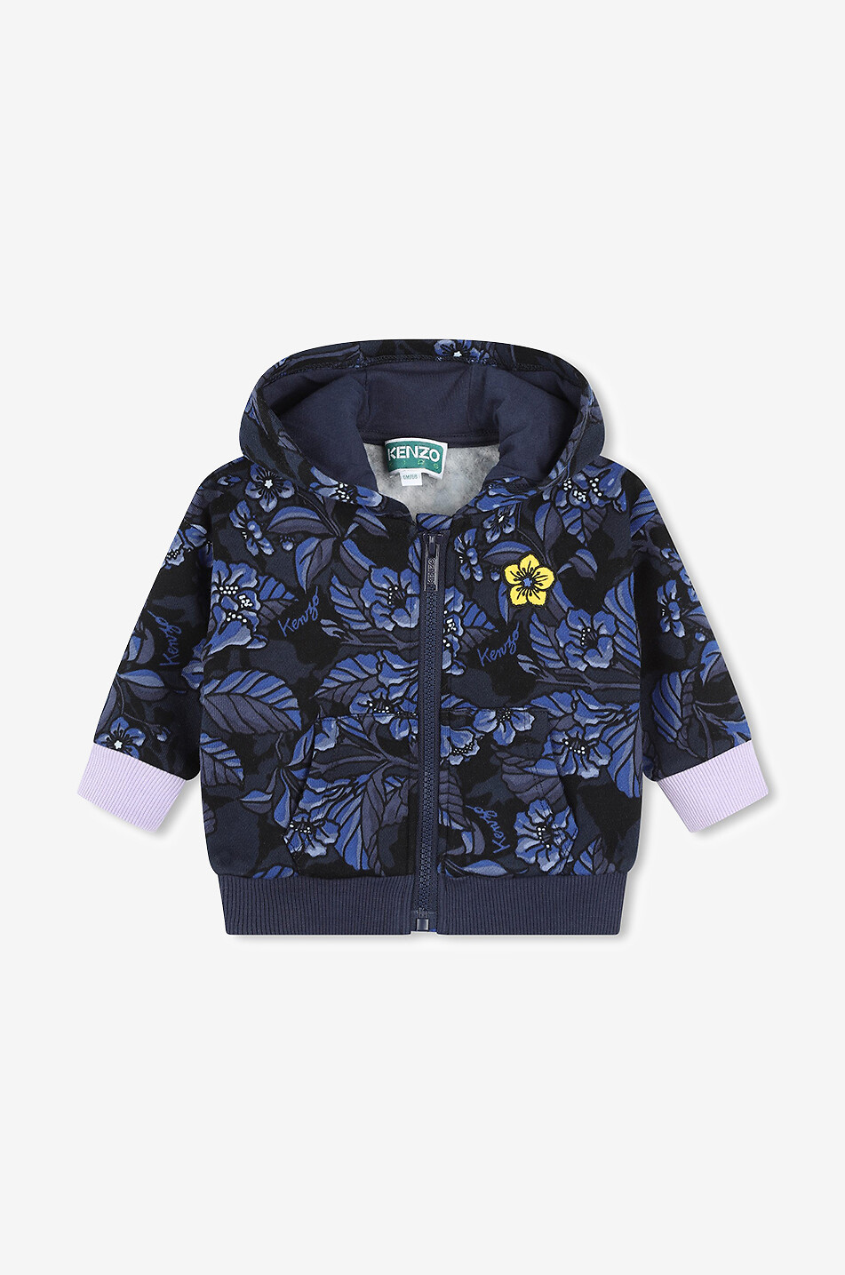 Sweat-shirt zippé à capuche bébé Boke Flower