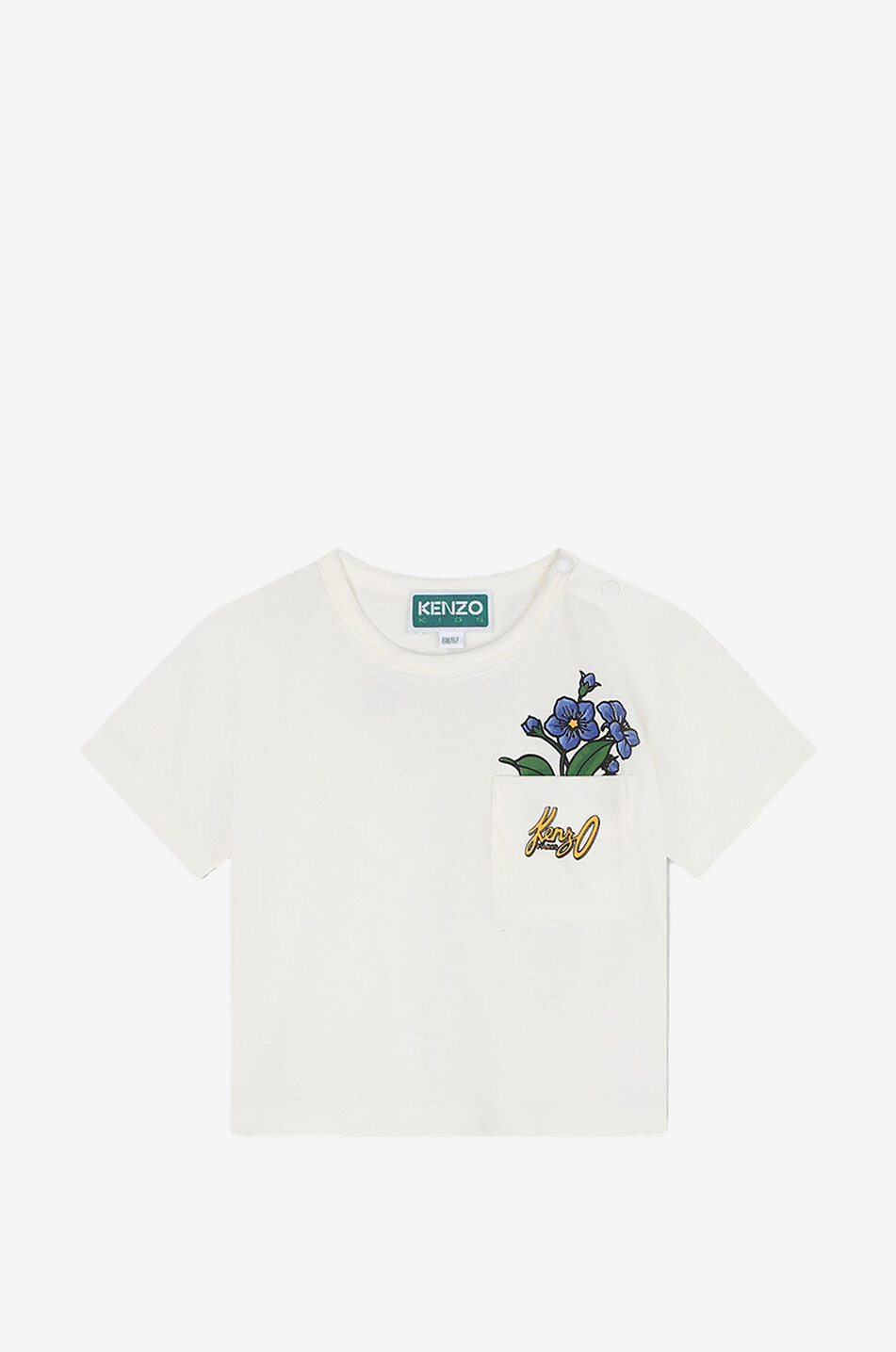 Baby-Kurzarm-T-Shirt mit Brusttasche Boke Flowers