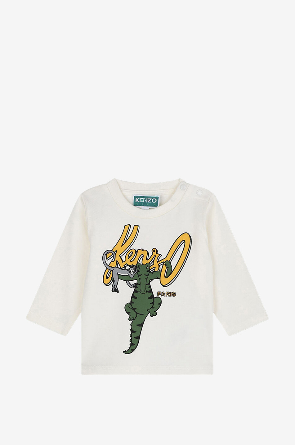 Baby-Langarm-T-Shirt Monkey & Crocodile