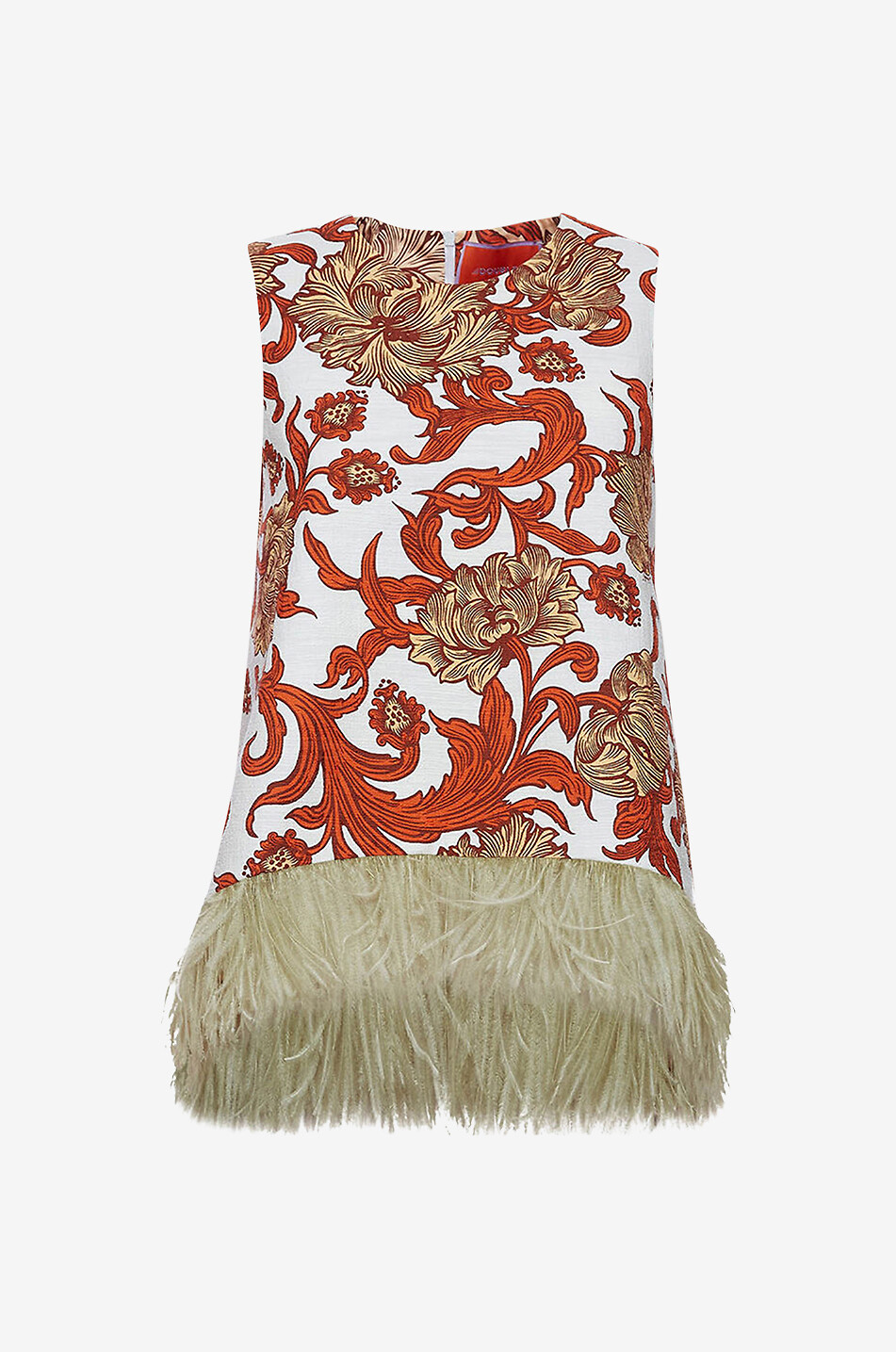 LA DOUBLEJ La Scala Reef cotton and feather top Women ORANGE 1