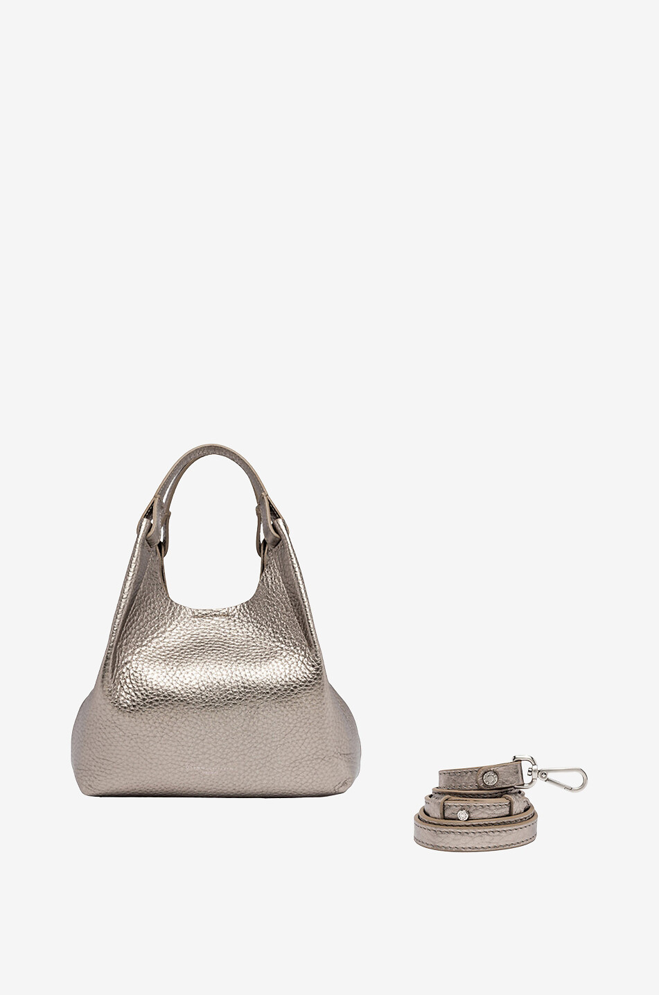 GIANNI CHIARINI Handtasche aus genarbtem Leder Dua Damen BRONZEFARBEN 5