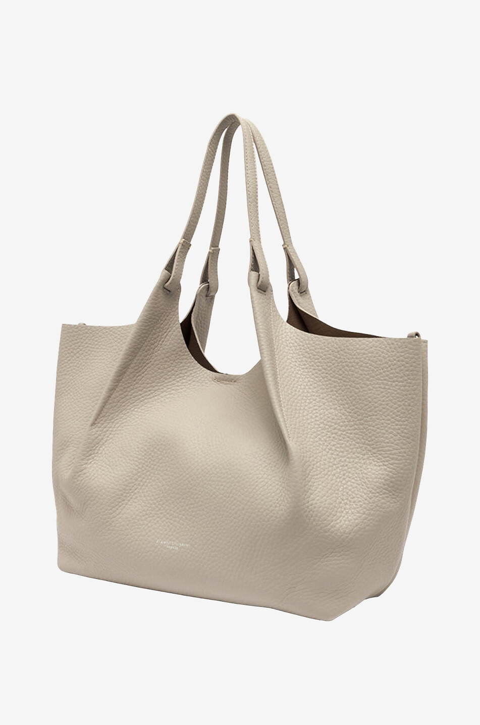 GIANNI CHIARINI Tasche aus genarbtem Leder Dua Damen GRAU 4