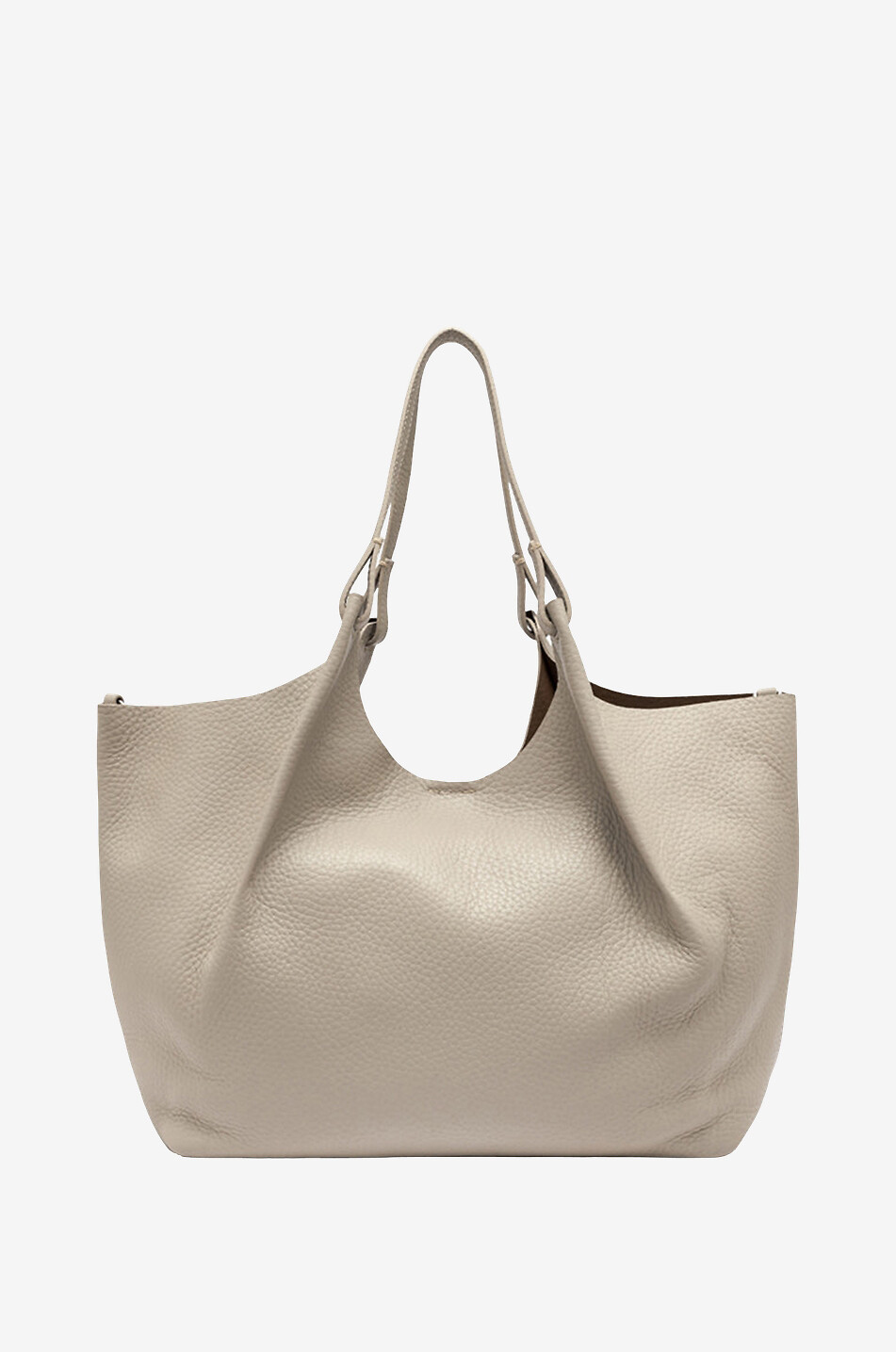GIANNI CHIARINI Tasche aus genarbtem Leder Dua Damen GRAU 5