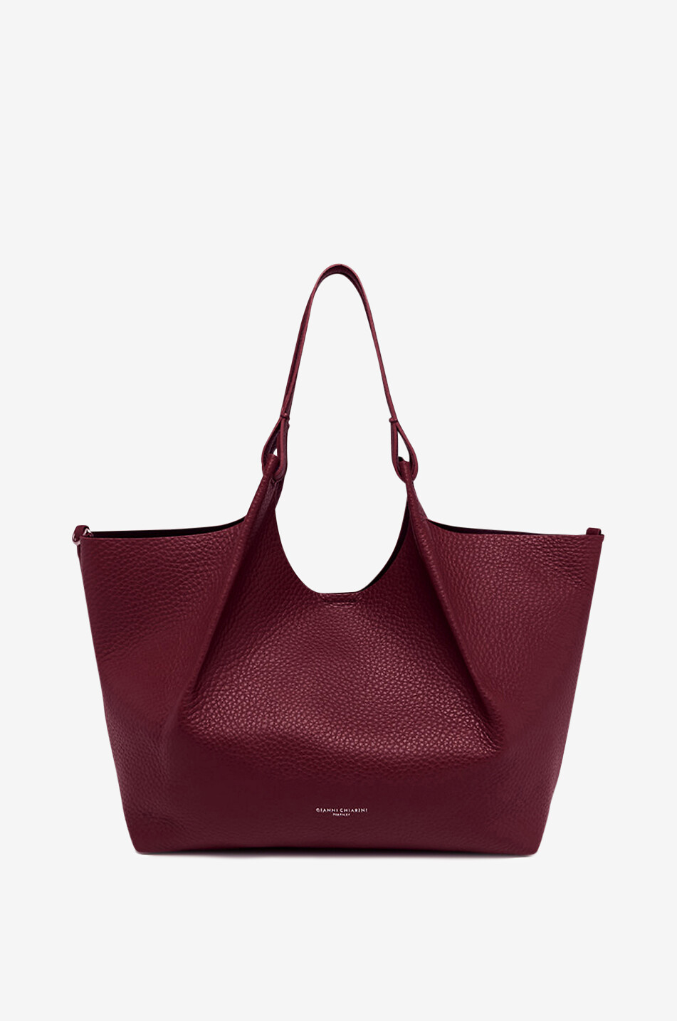 GIANNI CHIARINI Dua grained leather bag Women DARK RED 1