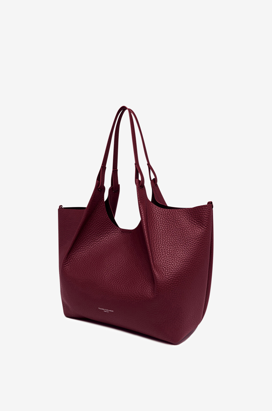GIANNI CHIARINI Dua grained leather bag Women DARK RED 4