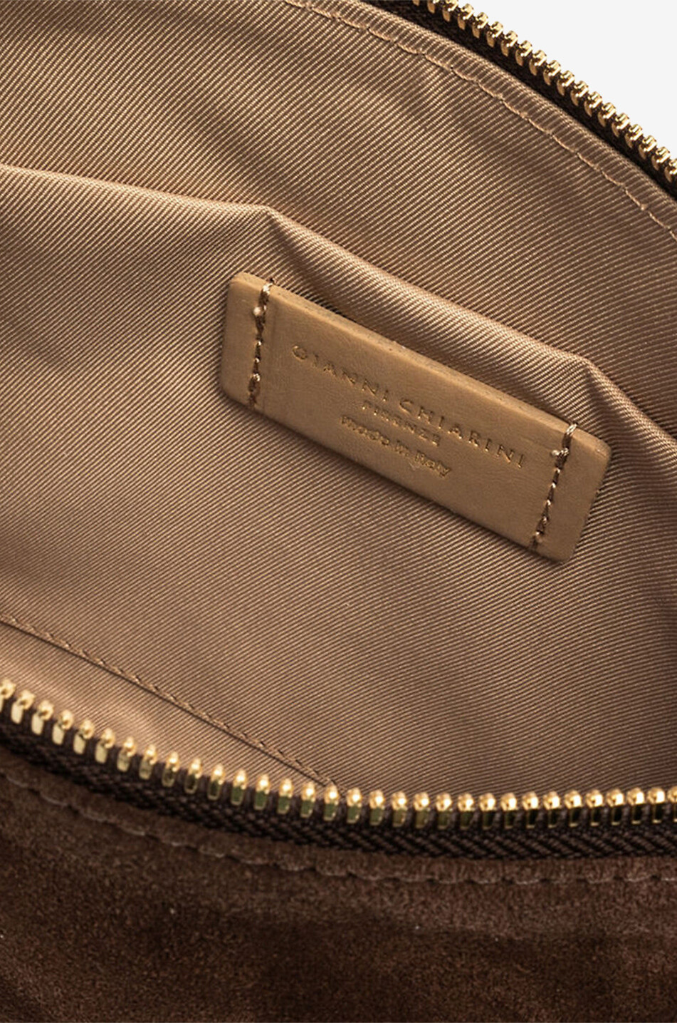 GIANNI CHIARINI Trousse en daim Nora Pouch Femme MARRON 5