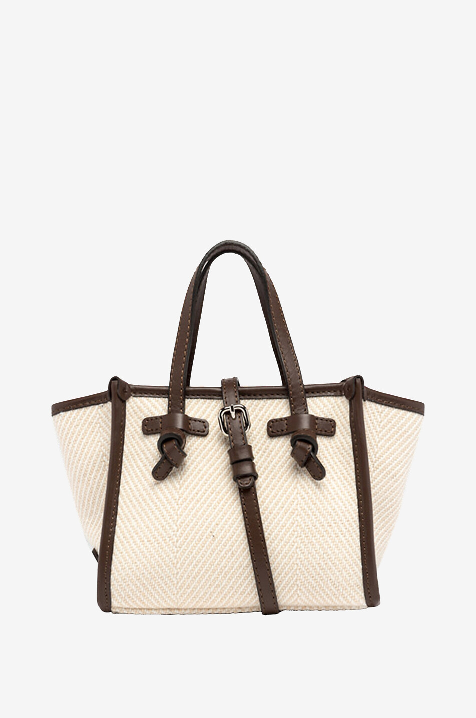GIANNI CHIARINI Miss Marcella jute tote bag Women EGGSHELL 2