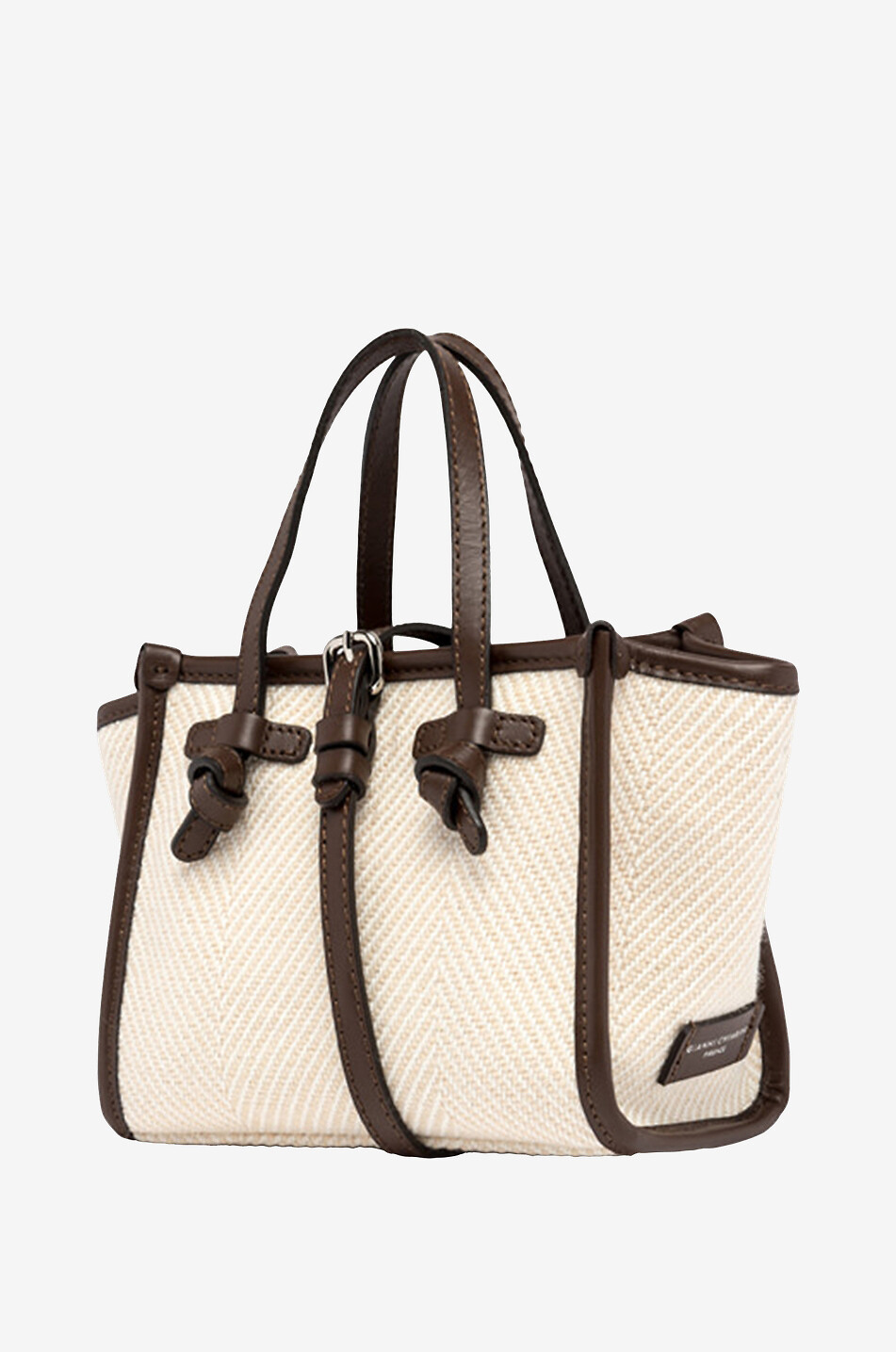 GIANNI CHIARINI Miss Marcella jute tote bag Women EGGSHELL 3