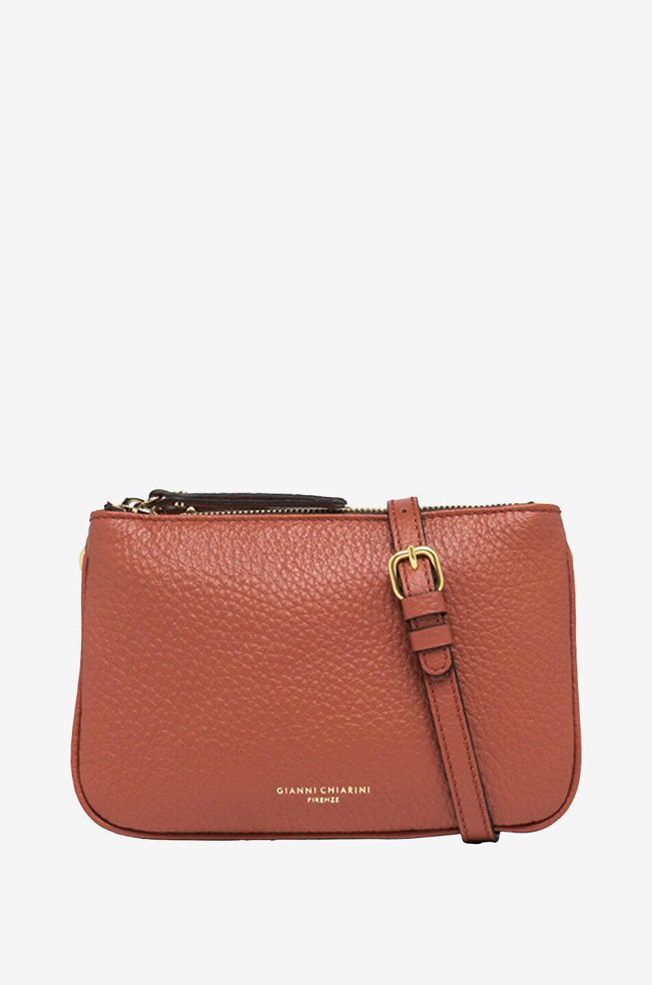 GIANNI CHIARINI Sac porté épaule en cuir bovin Frida Femme ORANGE FONCÉ 1