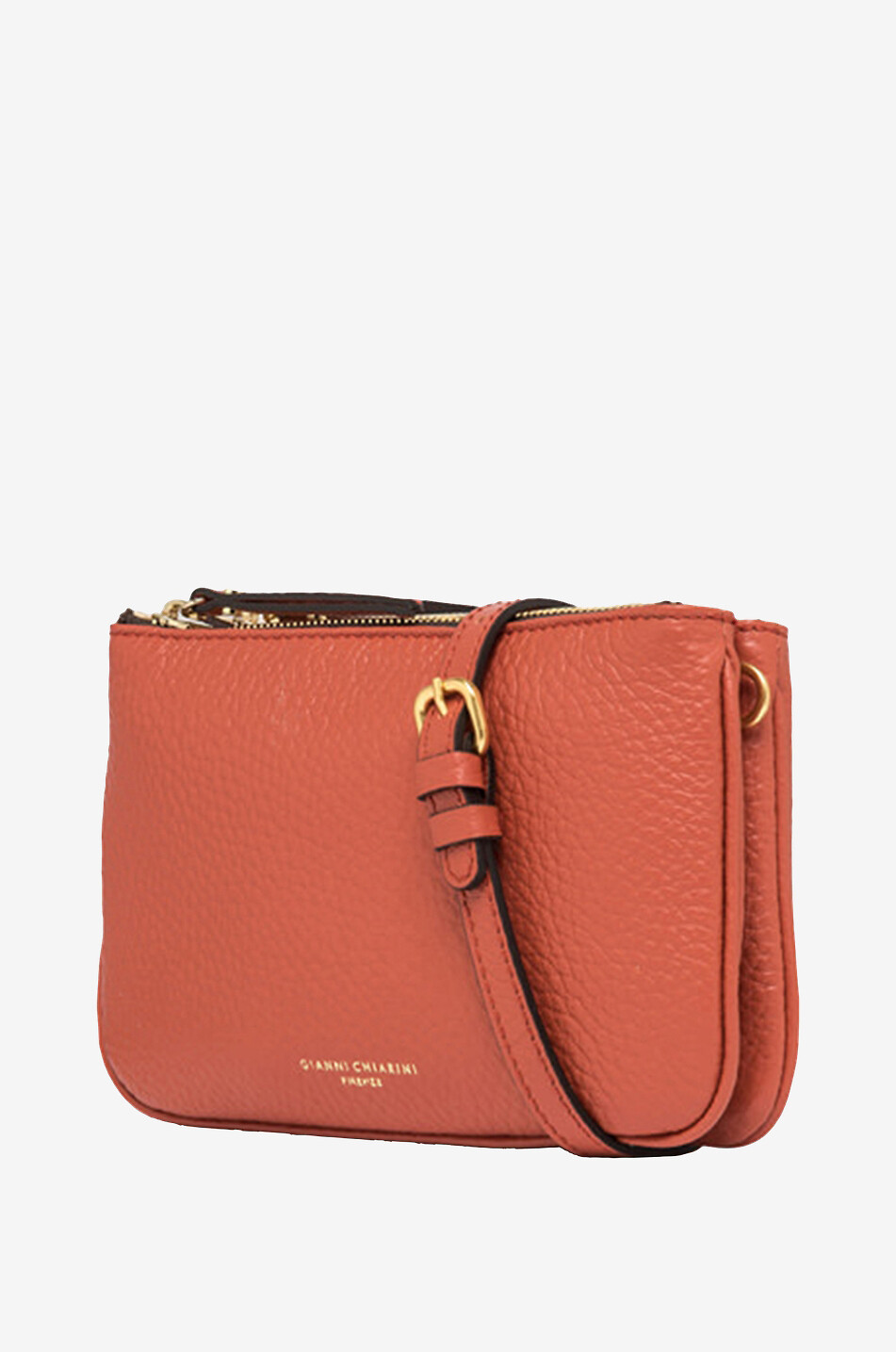 GIANNI CHIARINI Sac porté épaule en cuir bovin Frida Femme ORANGE FONCÉ 2