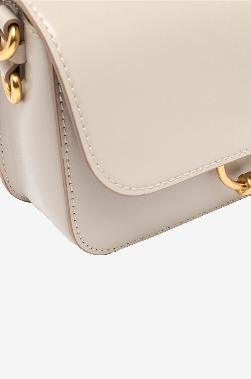 GIANNI CHIARINI Umhängetasche aus Leder Meg Damen CREMEFARBEN 6