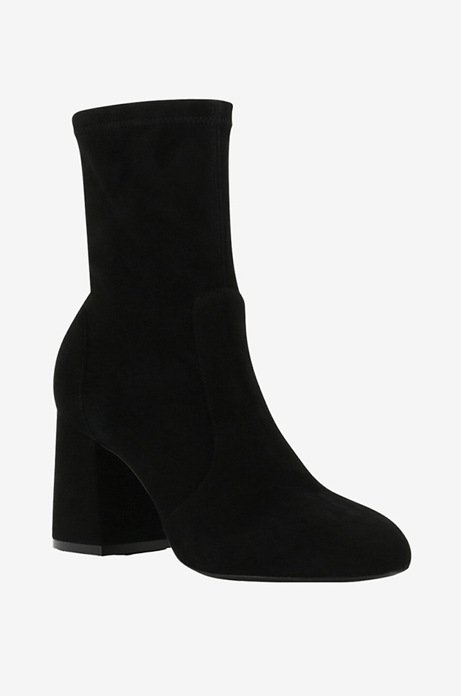 STUART WEITZMAN Bottines chaussette en daim Flareblock 85 Femme NOIR 1