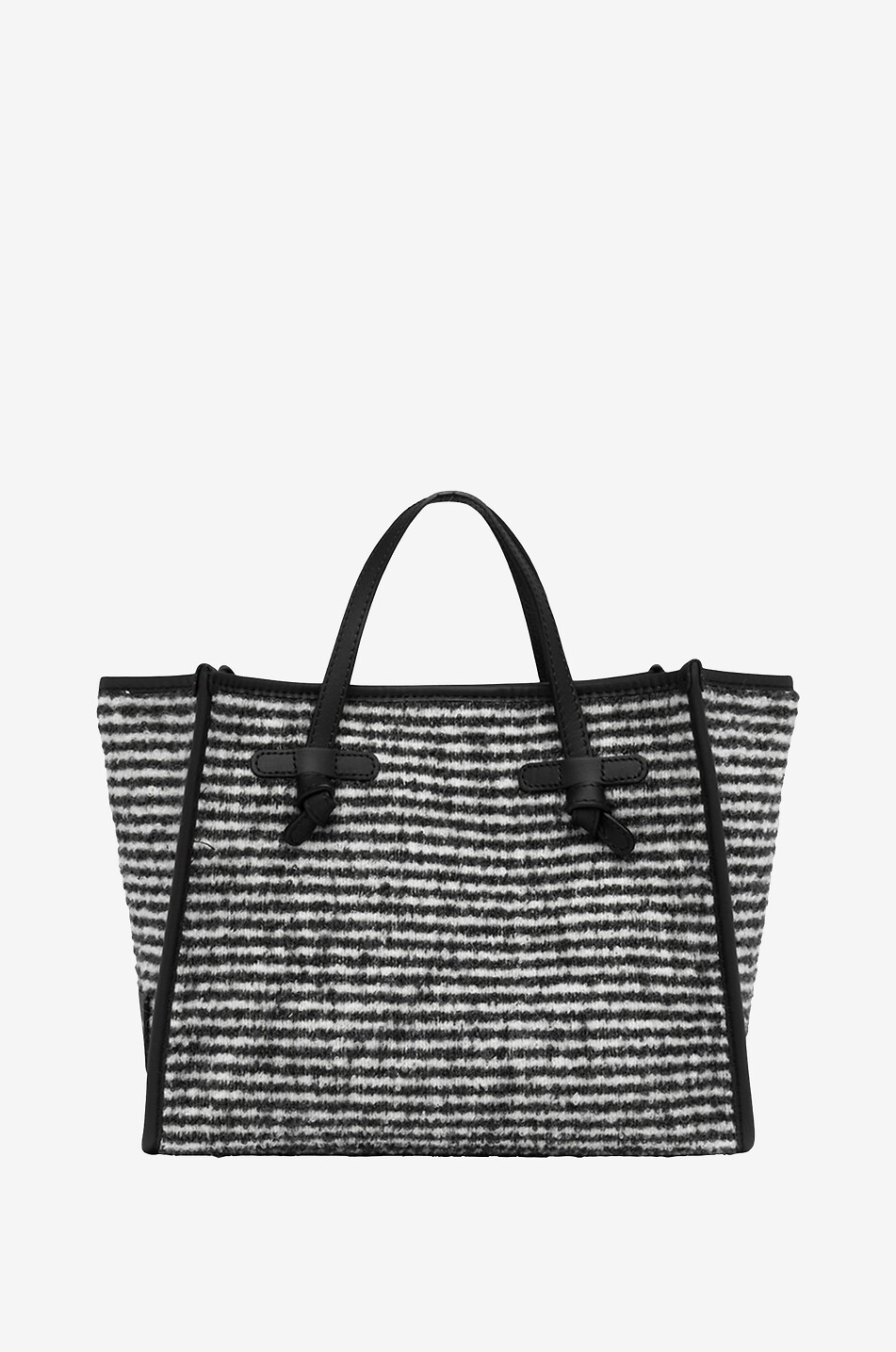 Cabas en maille rayée et cuir Miss Marcella