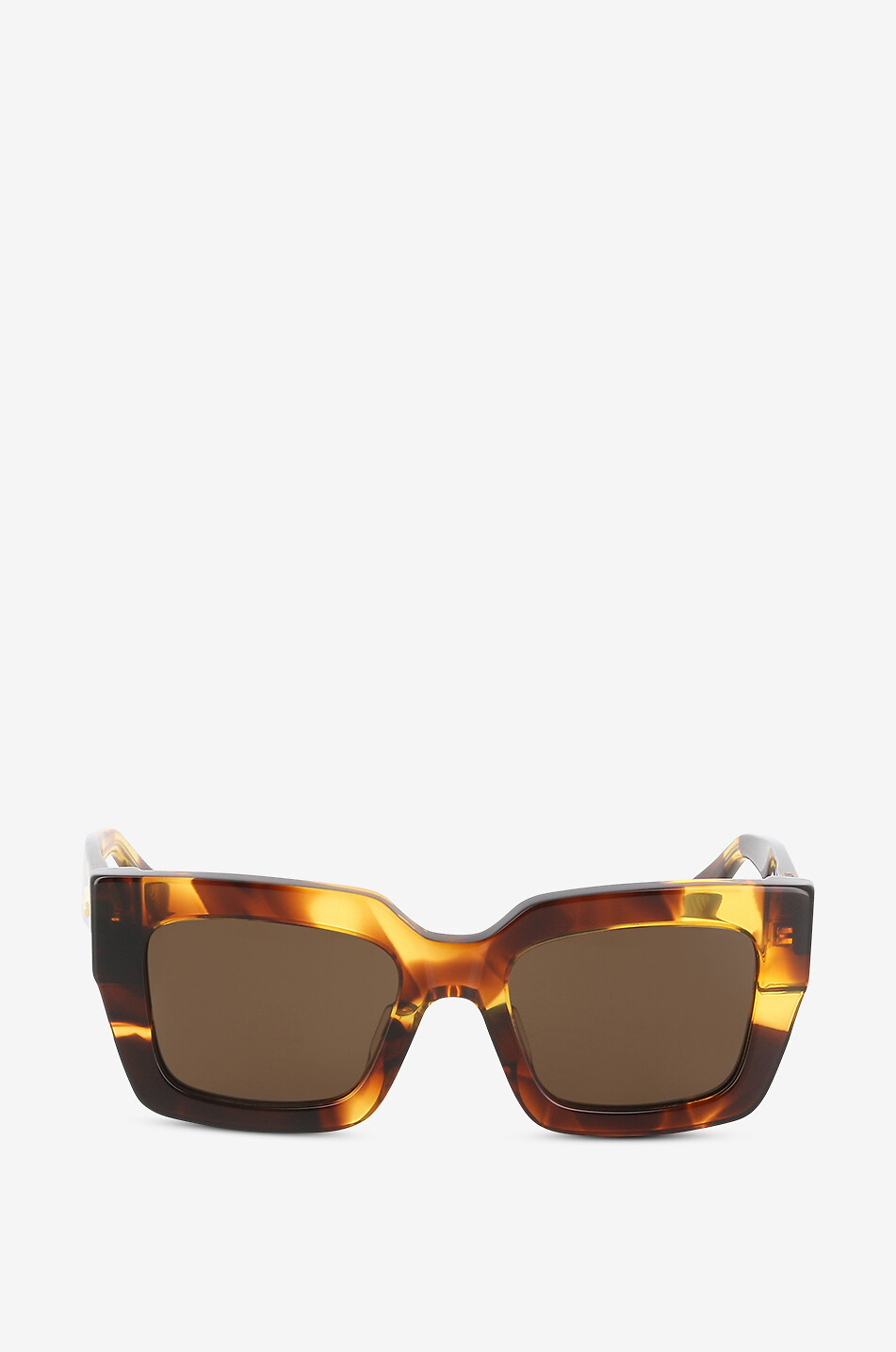 BOTTEGA VENETA Rechteckige Sonnenbrille in Schildpattoptik Damen BRAUN 1