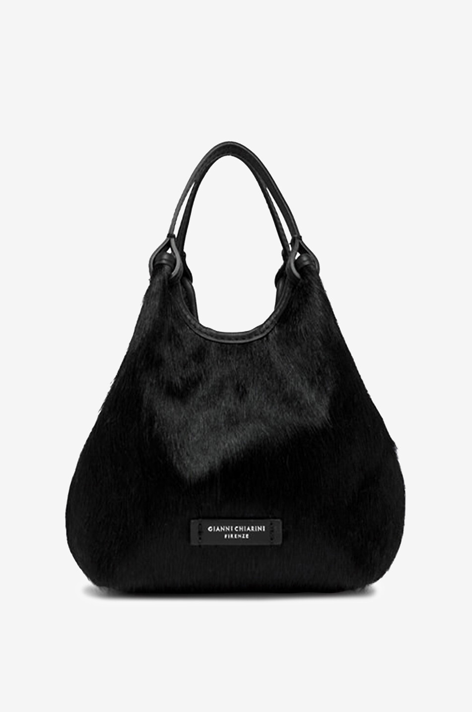 GIANNI CHIARINI Sac à main en cuir poulain Dua Femme NOIR 4
