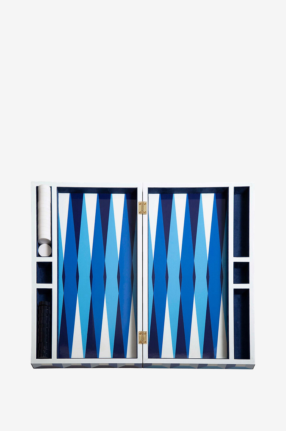 JONATHAN ADLER Backgammon-Spielset Sorrento Haus BLAU 1