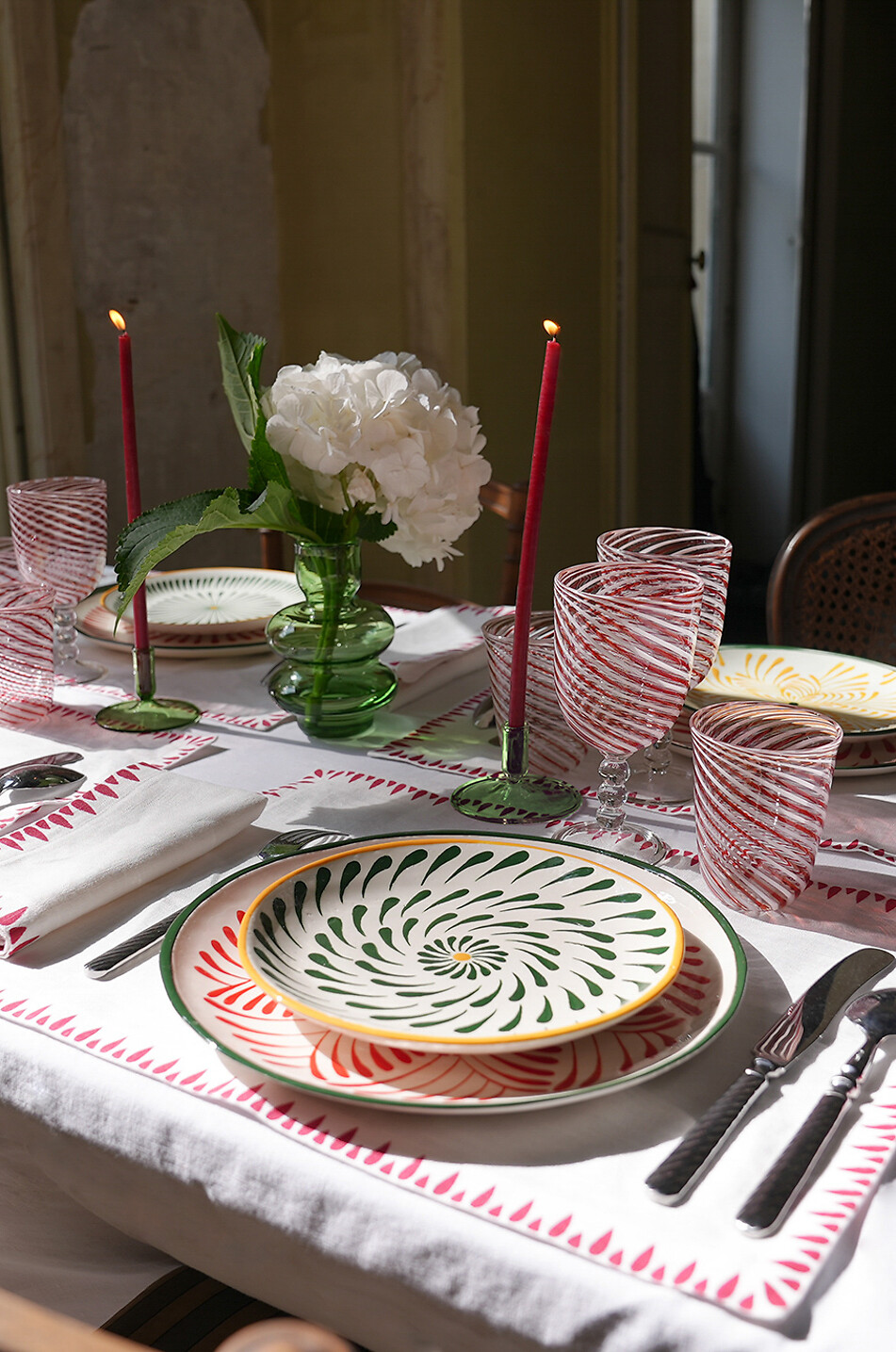 WAWWLA TABLE Rechteckiges Tischset aus Nylon Bazaar Haus ROT 5