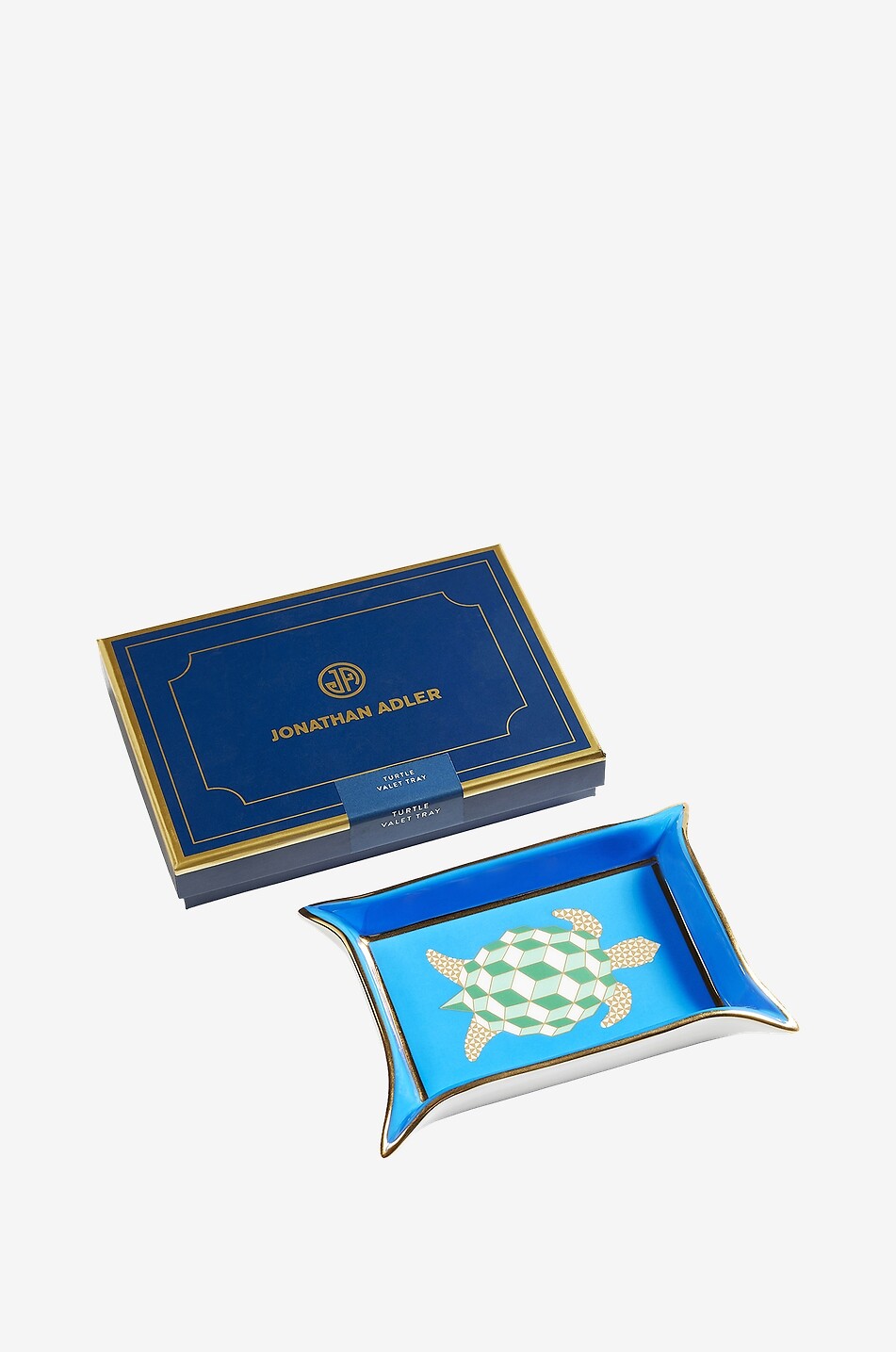 JONATHAN ADLER Vide-poche en porcelaine Turtle Maison BLEU 2