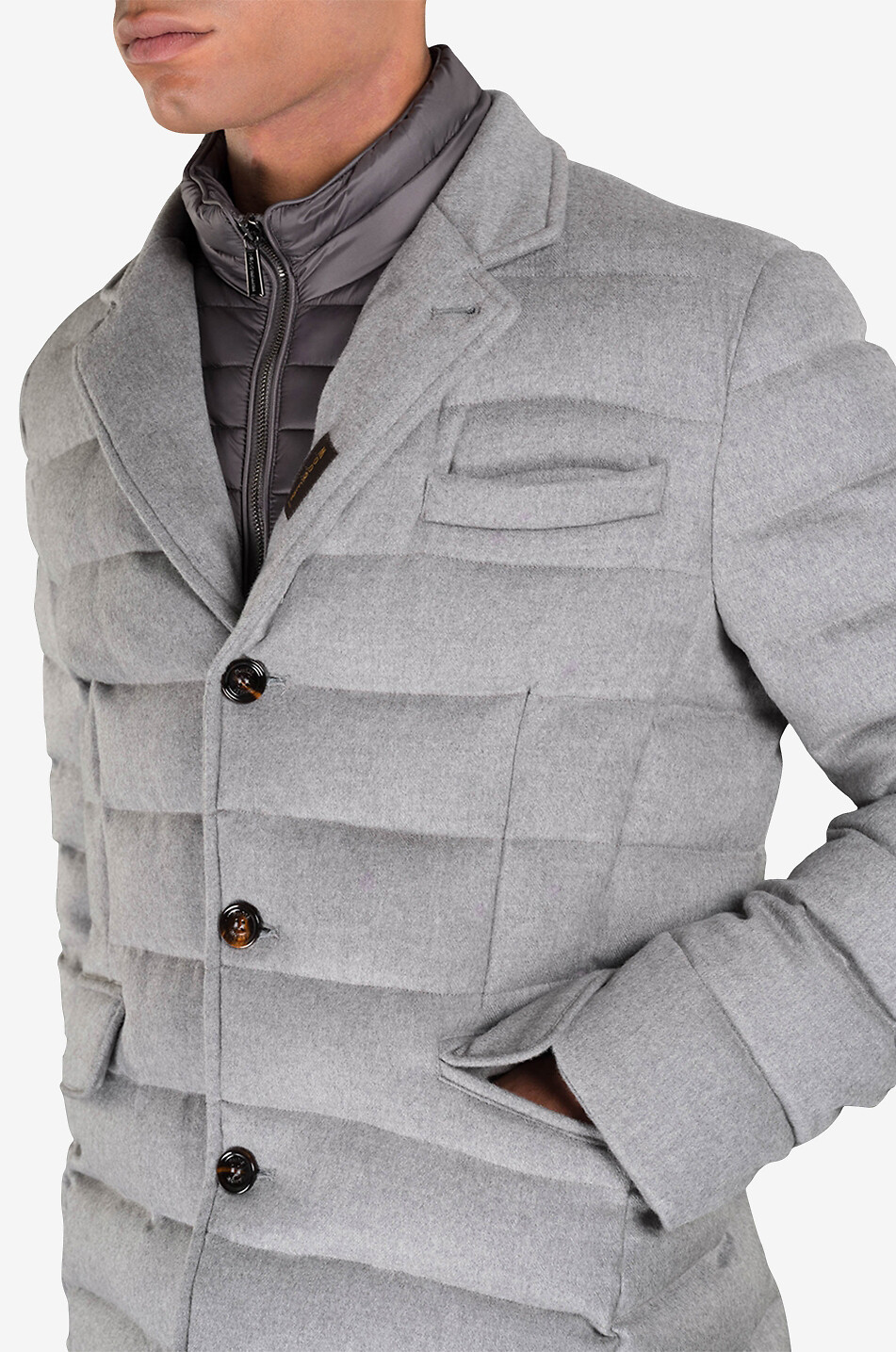 NOMOS LS9 short wool and cashmere down jacket MOORER Bongenie