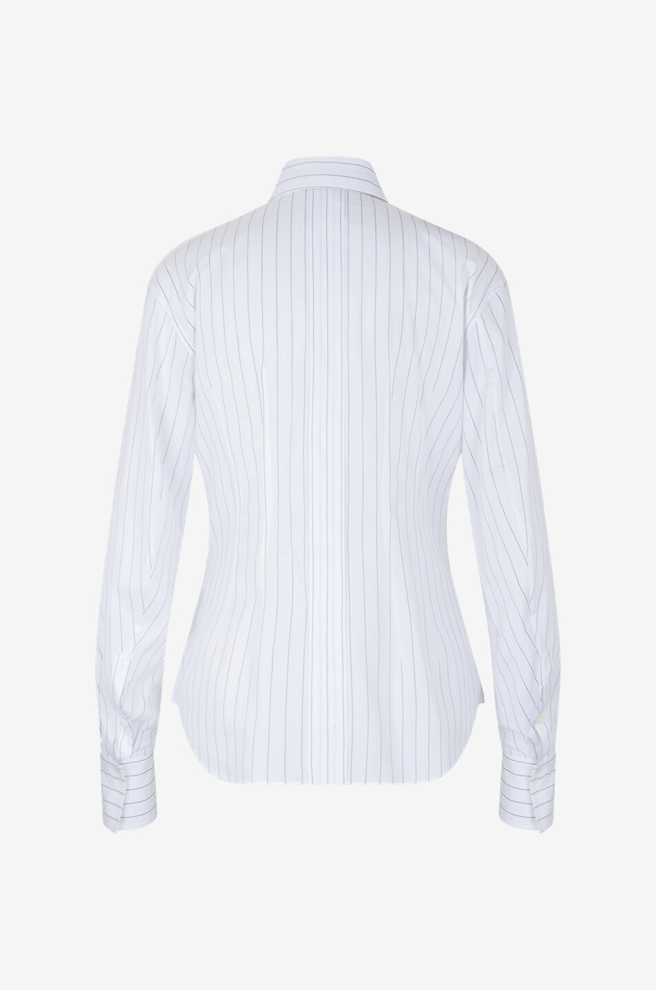 BRUNELLO CUCINELLI Chemise cintrée rayée en coton et soie Monile Femme BLANC 2