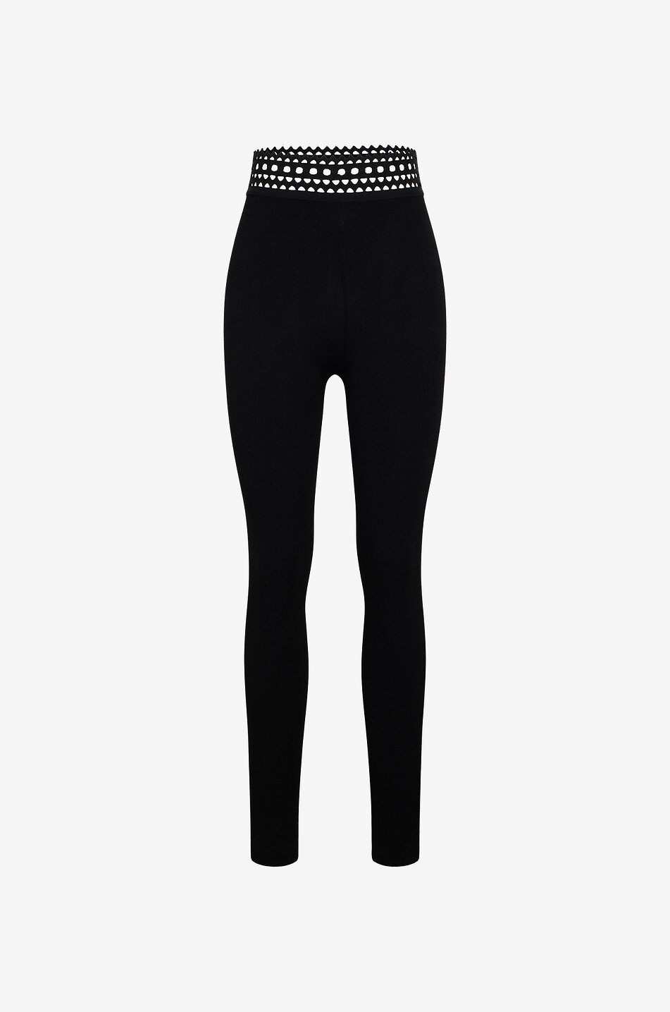 Vienne openwork waist knit leggings