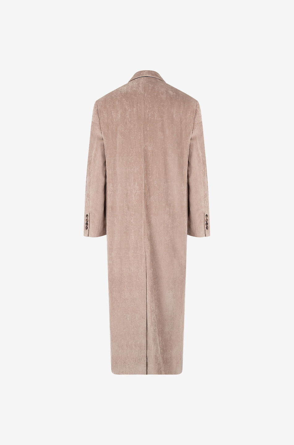 BRUNELLO CUCINELLI Loose double-breasted corduroy coat Women BROWN 2