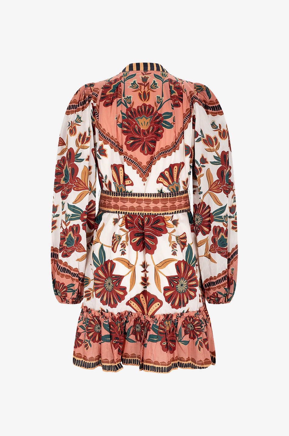 FARM RIO Mini robe chemise en coton mélangé Riad Femme MARRON 2